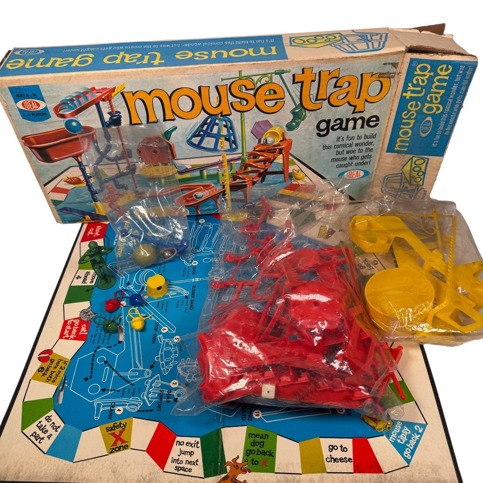 Vintage 1975 Mouse Trap Ideal Board Game 2-4 Players Ages 6+ Plastic