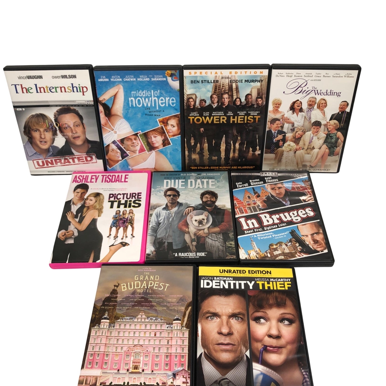 Lot Of 17 Romance & Comedy DVD Movies w/ Tower Heist Identity Thief & More