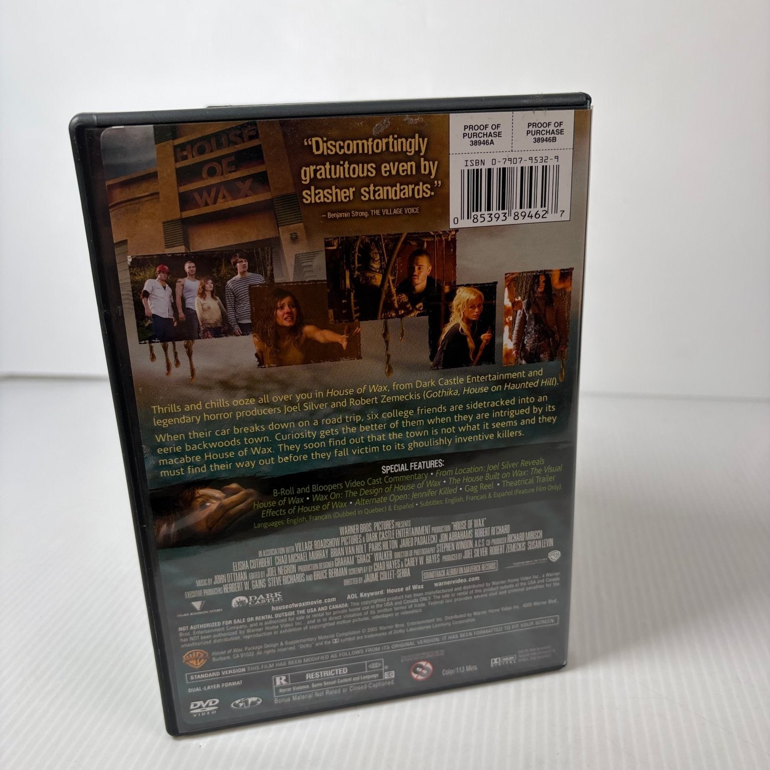 House of Wax DVD 2005 Full-Screen Edition Elisha Cuthbert Paris Hilton Horror