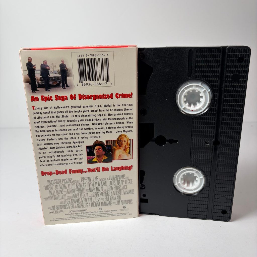 Mafia! VHS Jim Abrahams Comedy Lloyd Bridges Jay Mohr Christina Applegate