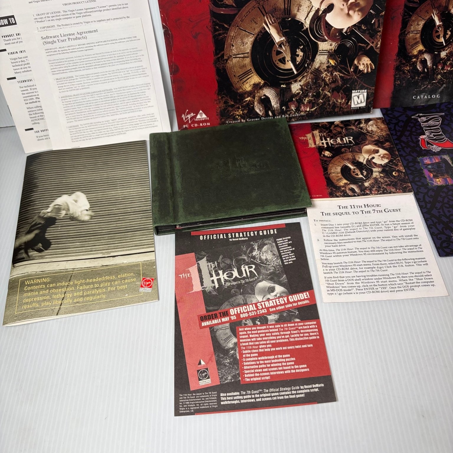 The 11th Hour PC CD-ROM Big Box Video Game Thriller Puzzle Adventure FMV Horror