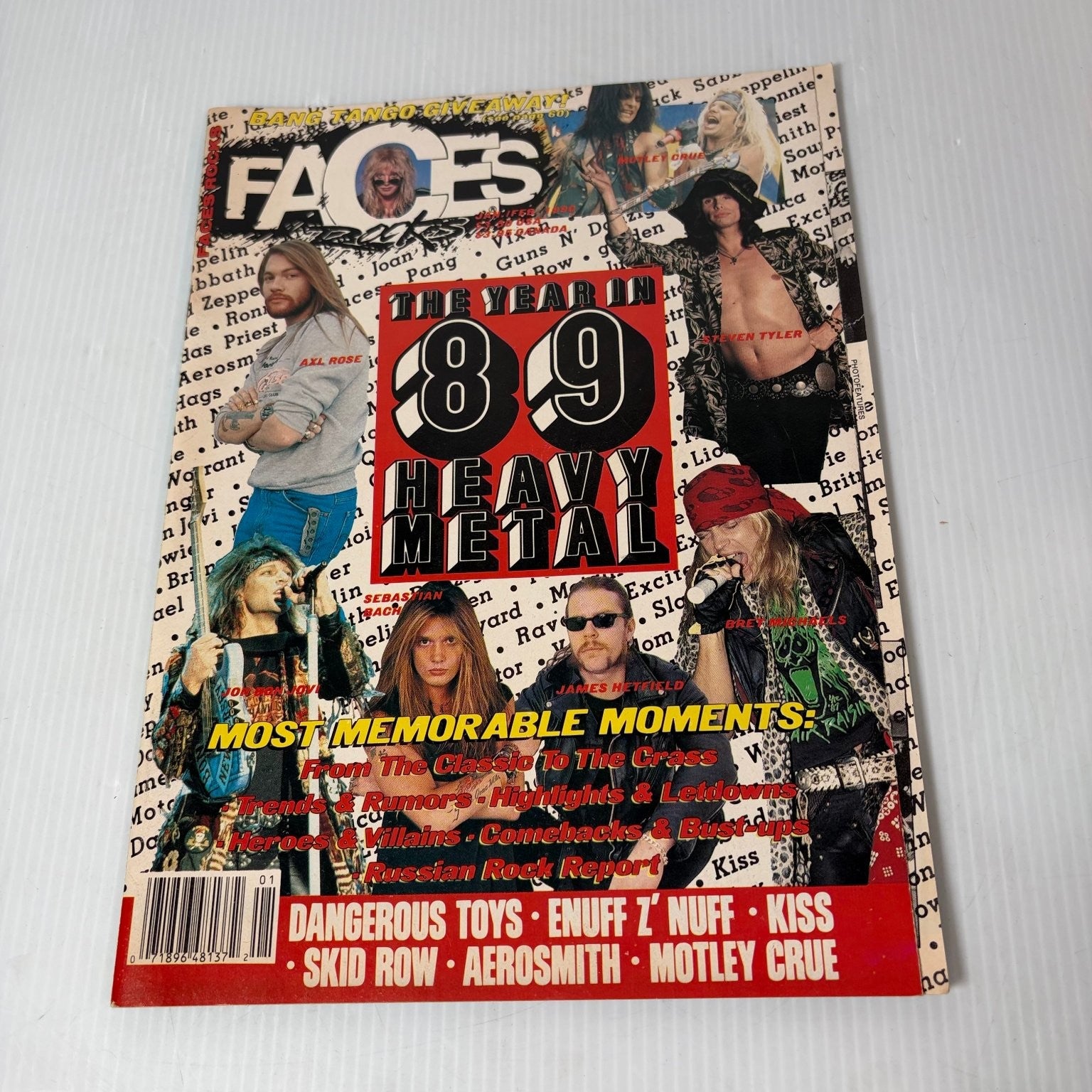 Faces Rocks Magazine The Year In 89 Heavy Metal Special Edition w/ All Posters
