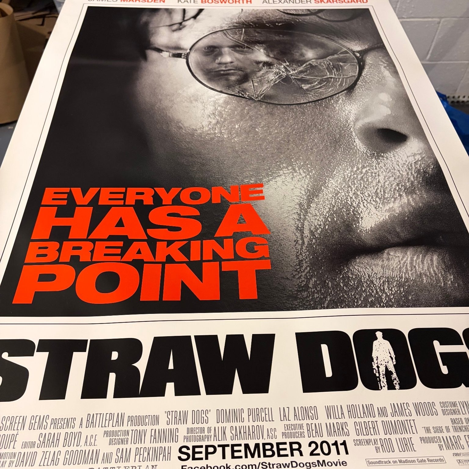 Straw Dogs 2011 One Sheet Movie Poster James Marsden Sony 27x40