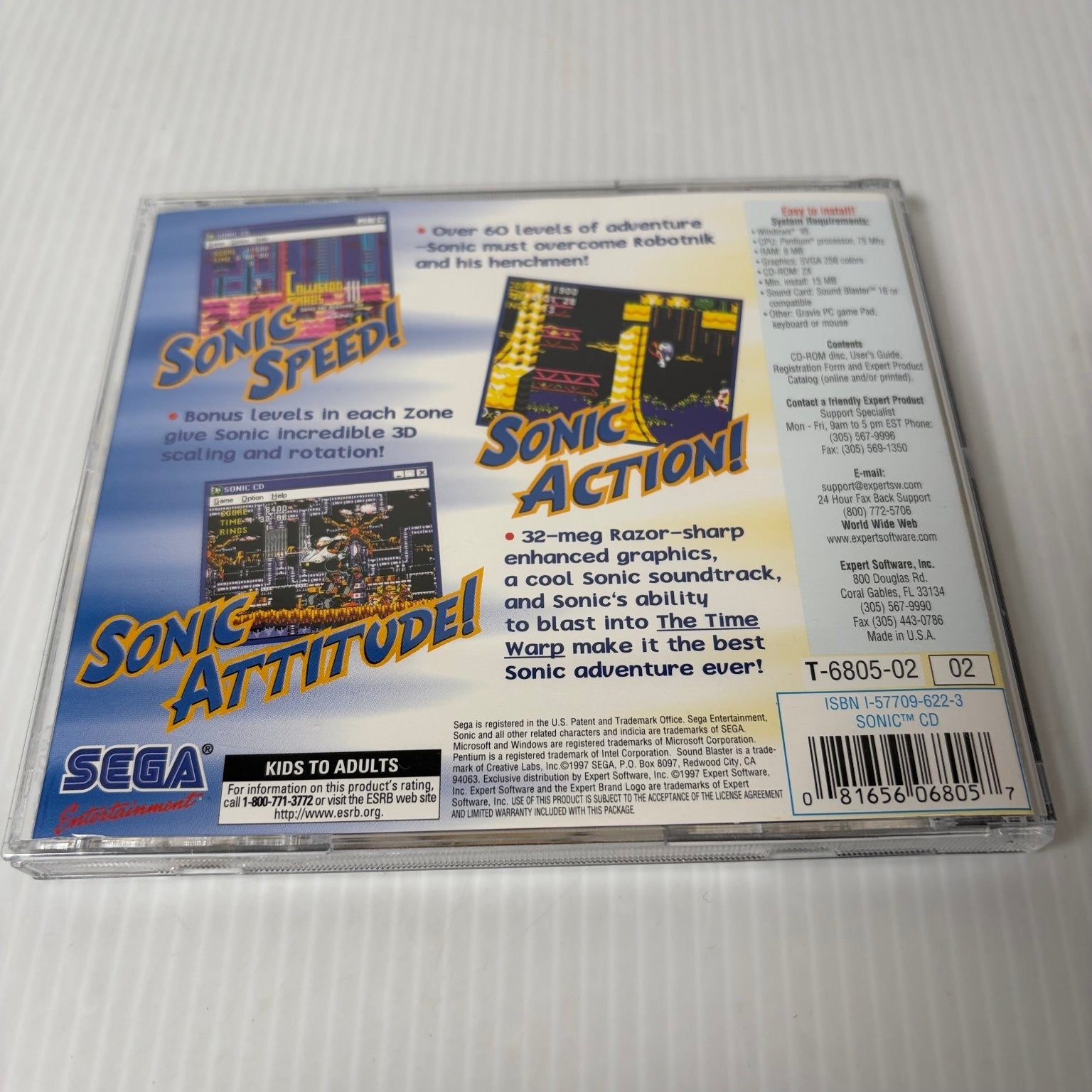 Sonic CD Sega PC Collection PC Video Game Windows 95 Retro Gaming