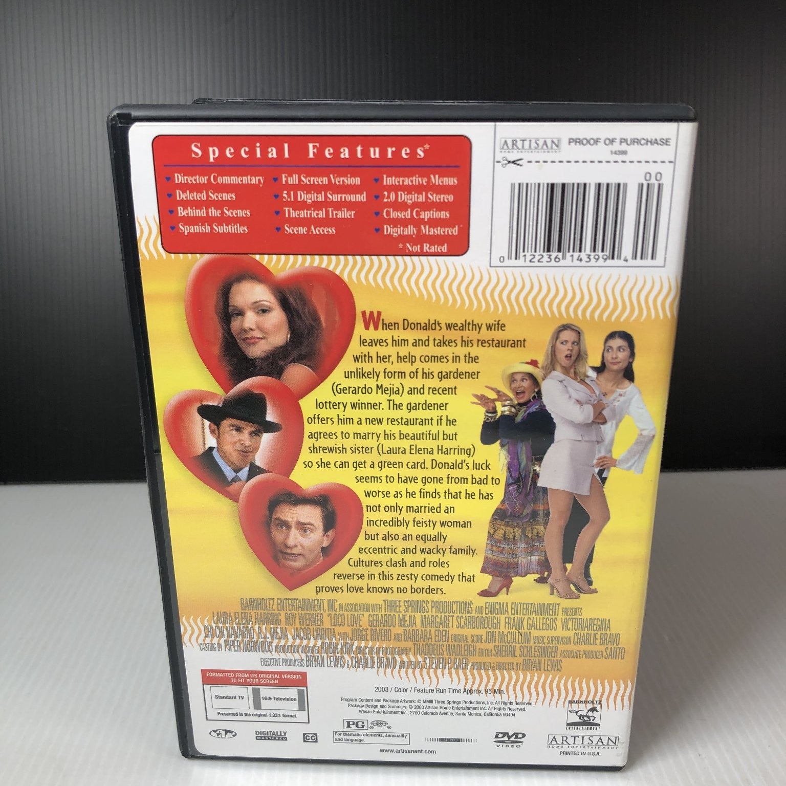 Loco Love DVD 2003 Comedy Laura Elena Harring Roy Werner