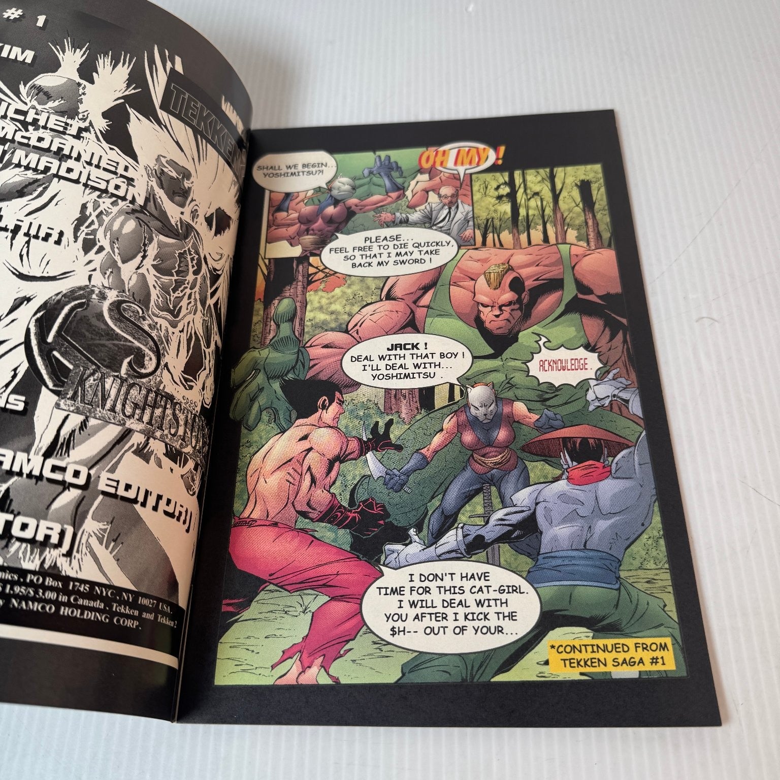 Tekken 2 #1 Knightstone Comic Book 1994 1st Print EXTREMELY Rare Cover Variant