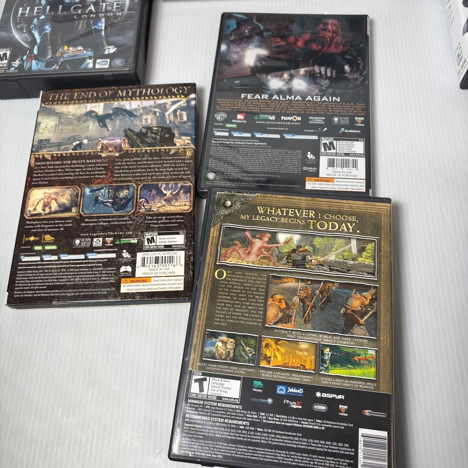 Lot of 19 Classic FPS PC Games Fallout 3 Painkiller Gears of War Quake 4 & More