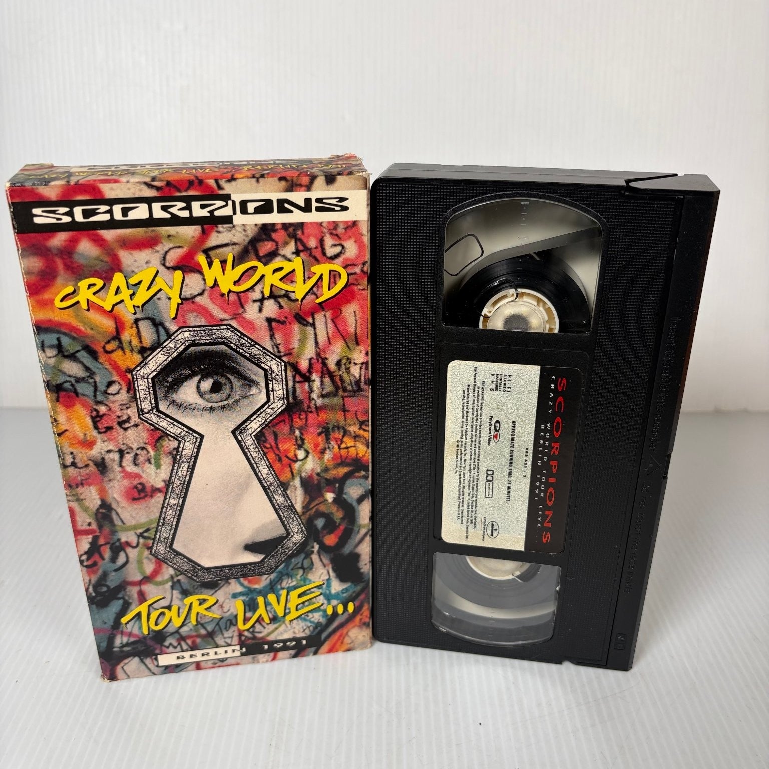 Scorpions Crazy World Tour Live VHS 1991 Rock PolyGram NTSC Concert Heavy Metal