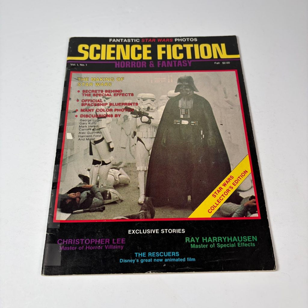 Science Fiction Horror & Fantasy Magazine Vol 1 No 1 1977 Star Wars Collector's