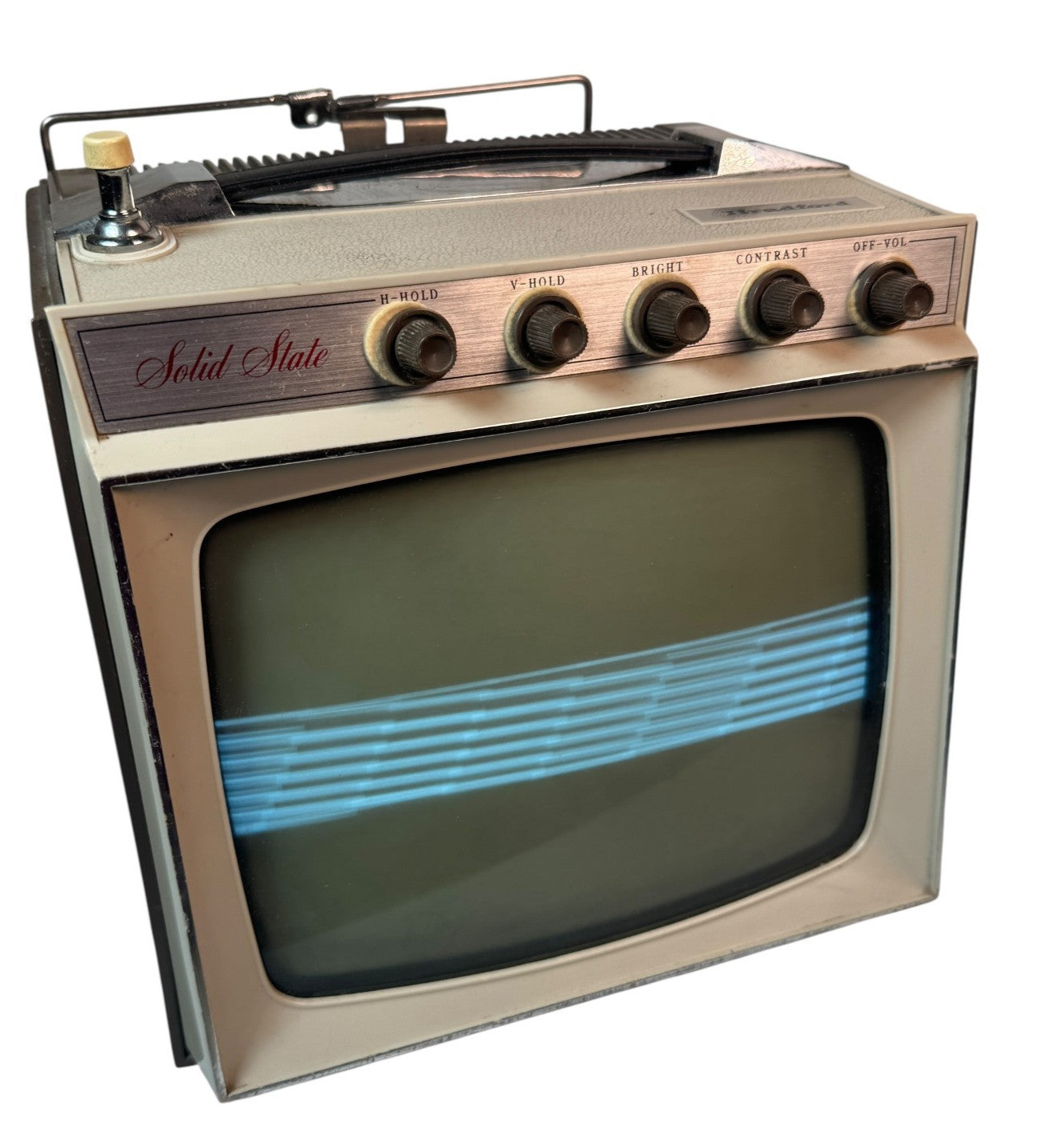 Vintage Bradford Portable Transistor TV Model 60418 UHF VHF AS IS