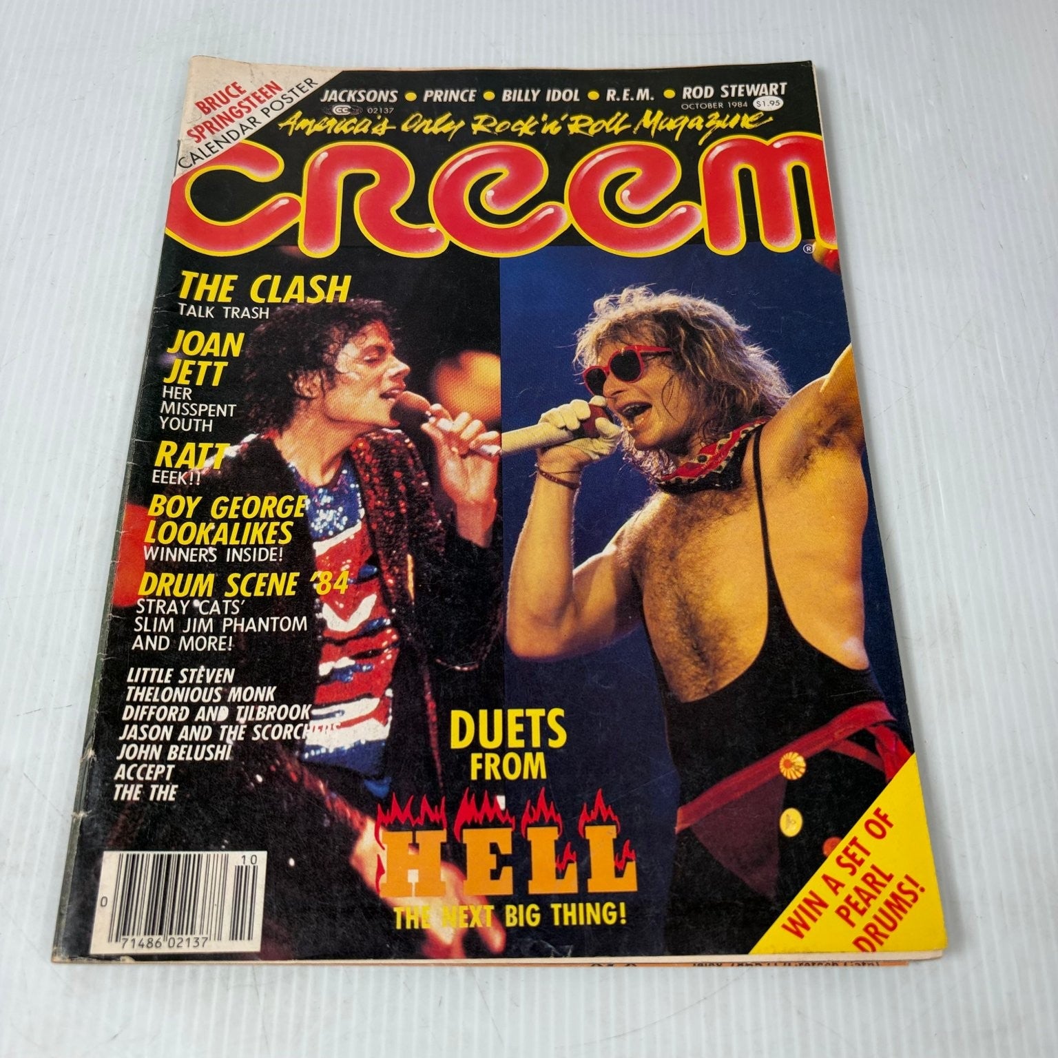 October September 1984 Michael Jackson David Lee Roth Magazine Poster