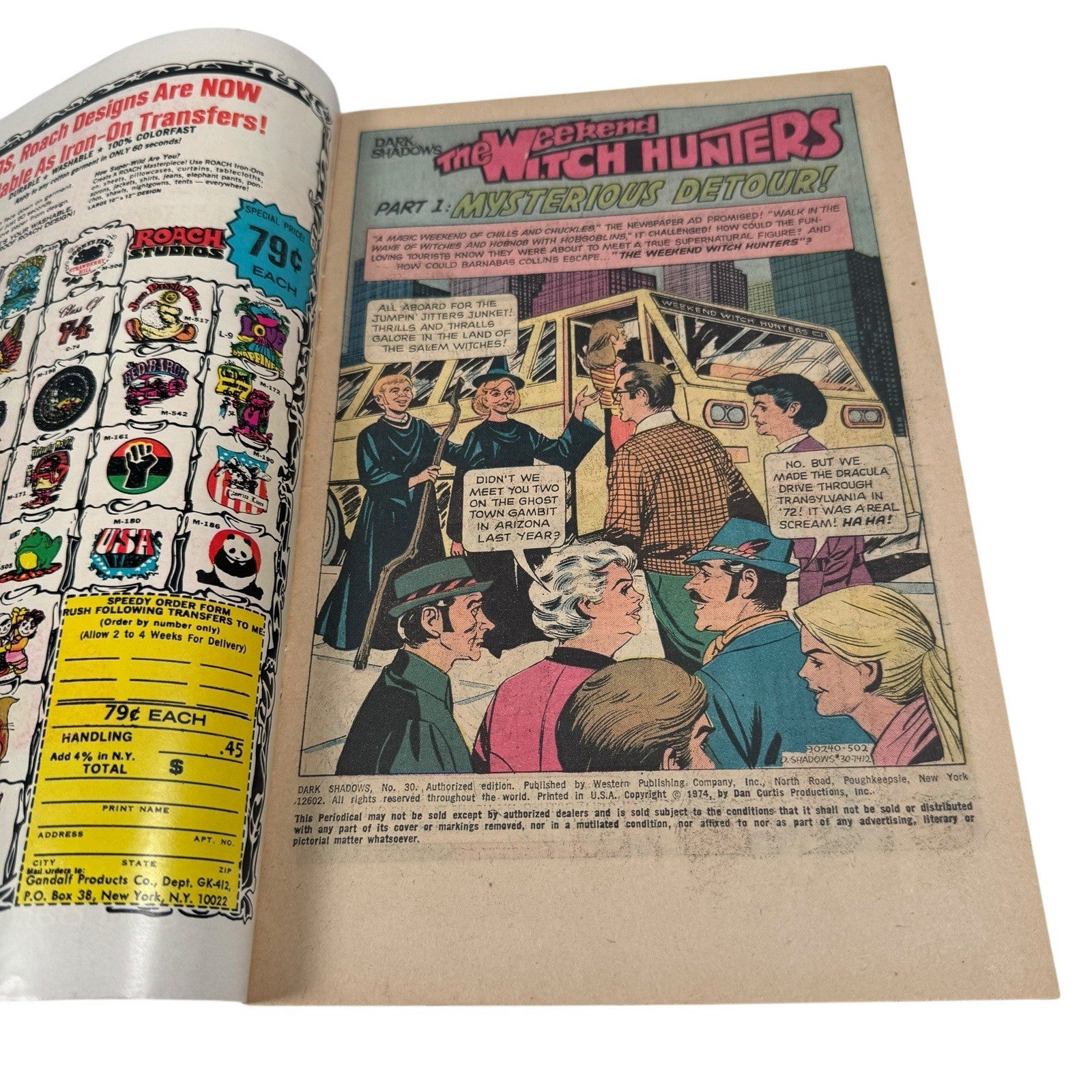 VTG 1974 Dark  Shadows #30 Gold Key Whitman Witch Hunt At Collingwood Barnabus