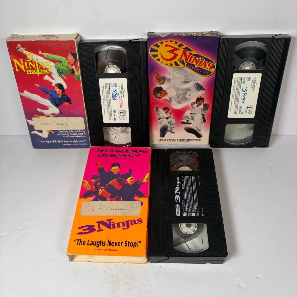 3 Ninjas VHS Lot of 3 - 3 Ninjas Kick Back Knuckle Up Family Action Comedy