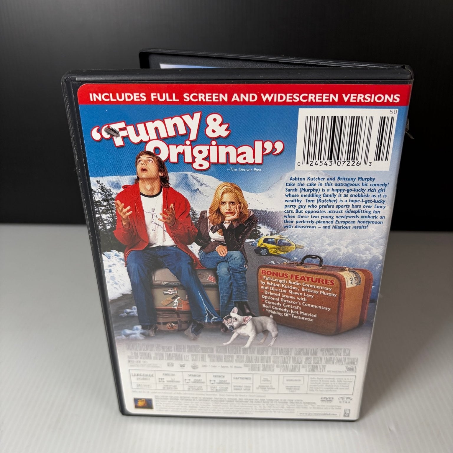 Just Married DVD 2003 Ashton Kutcher Brittany Murphy Full & Widescreen