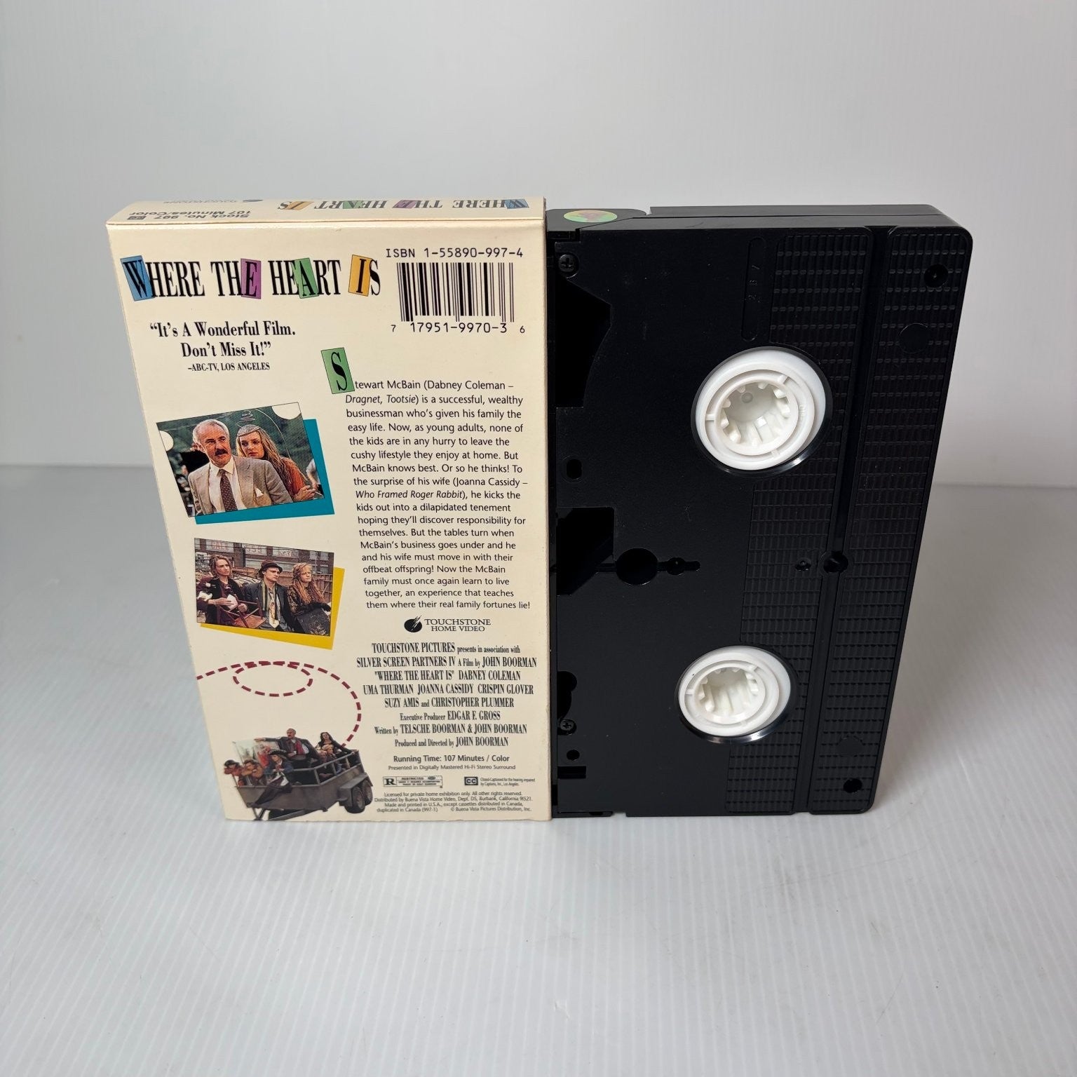 Where the Heart Is VHS 1990 Comedy Dabney Coleman Uma Thurman Touchstone PG-13