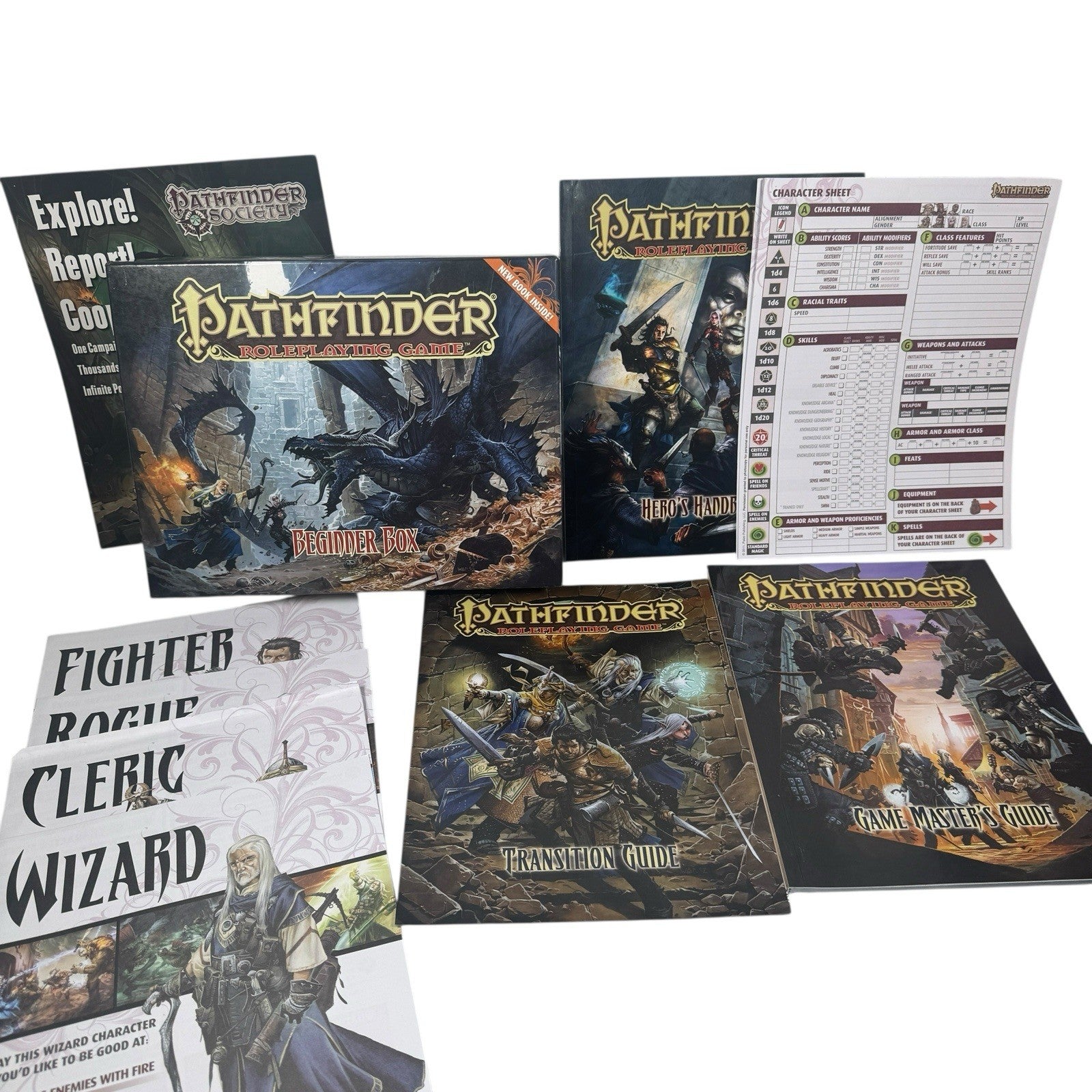Pathfinder Roleplaying Game Beginner Box Incomplete (No Pawns, Map Or Dice)