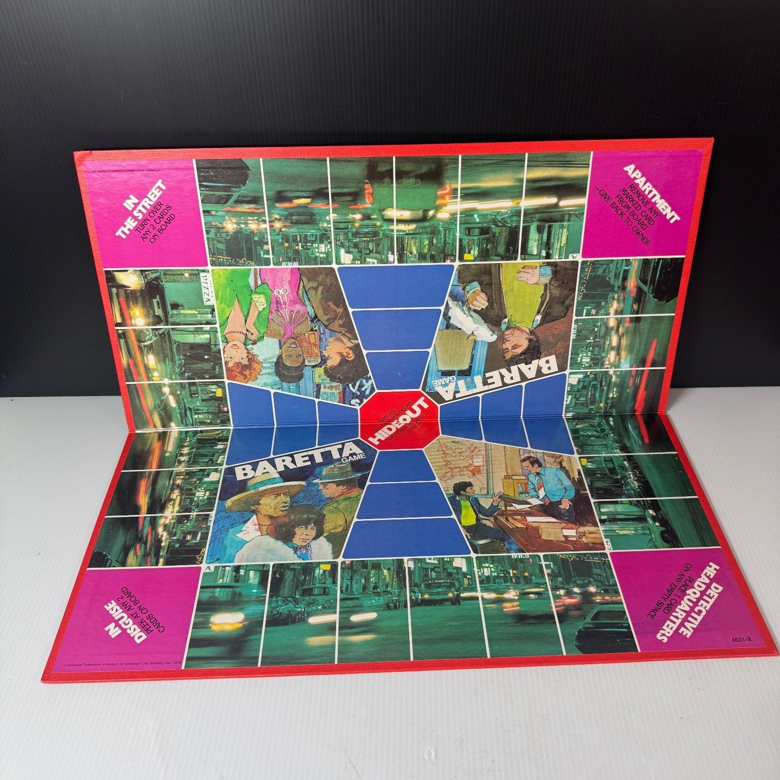 Baretta Milton Bradley Board Game Complete 2-4 Players Ages 8-14 Detective 1976