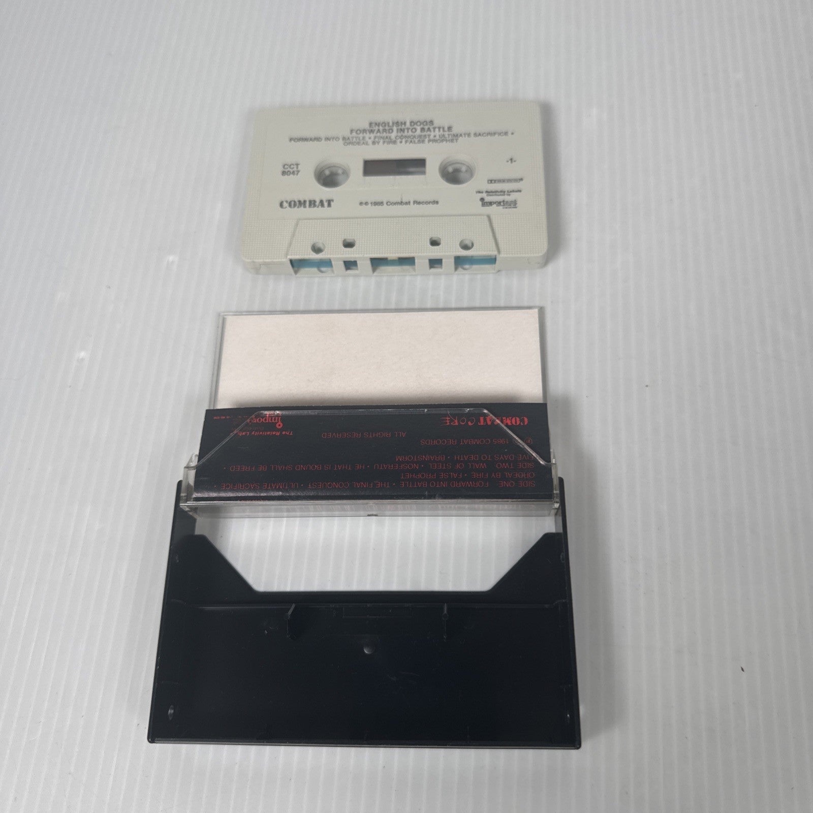 English Dogs Forward Into Battle Cassette Tape 1985 Combat Records