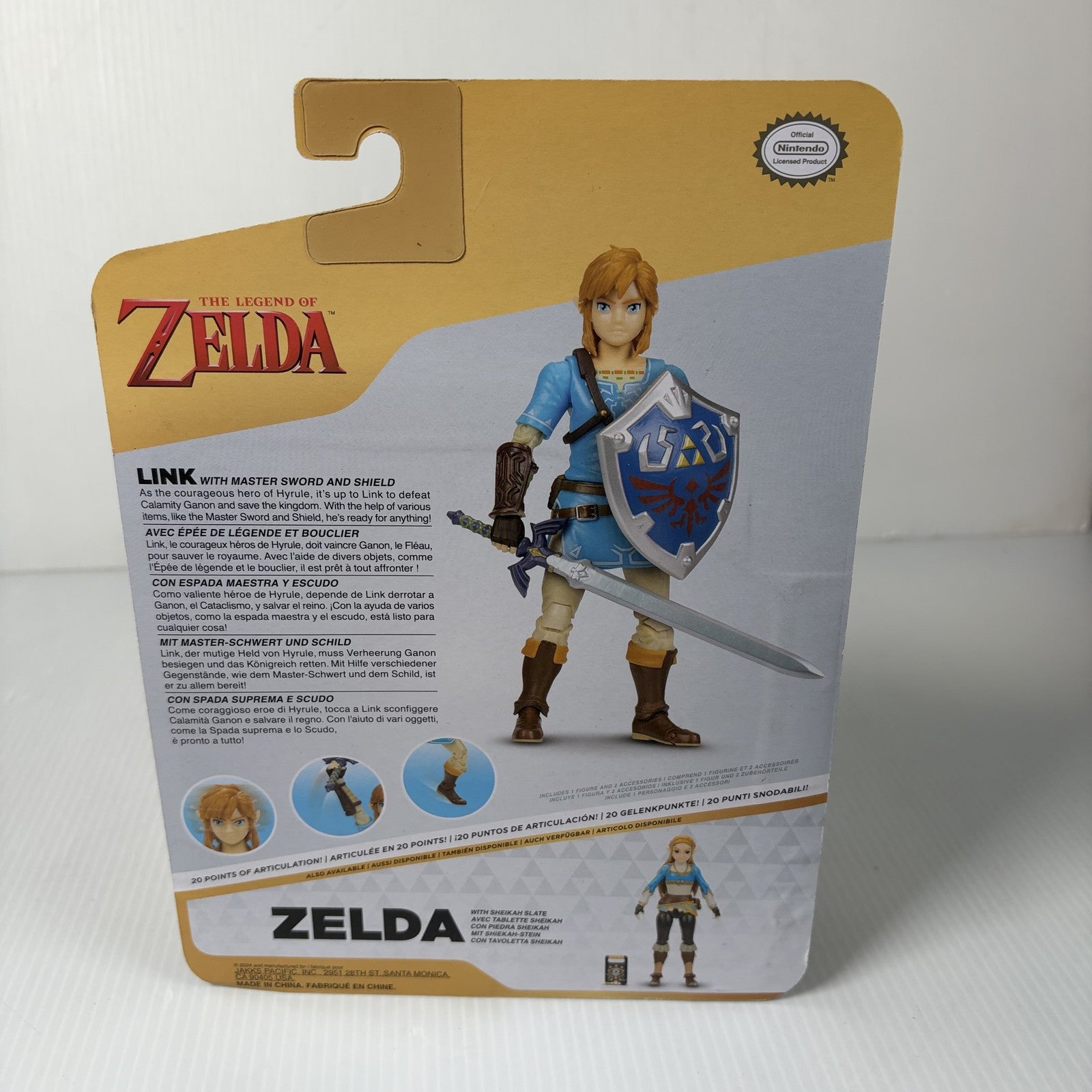 The Legend of Zelda Link Action Figure Jakks Pacific Master Sword Shield