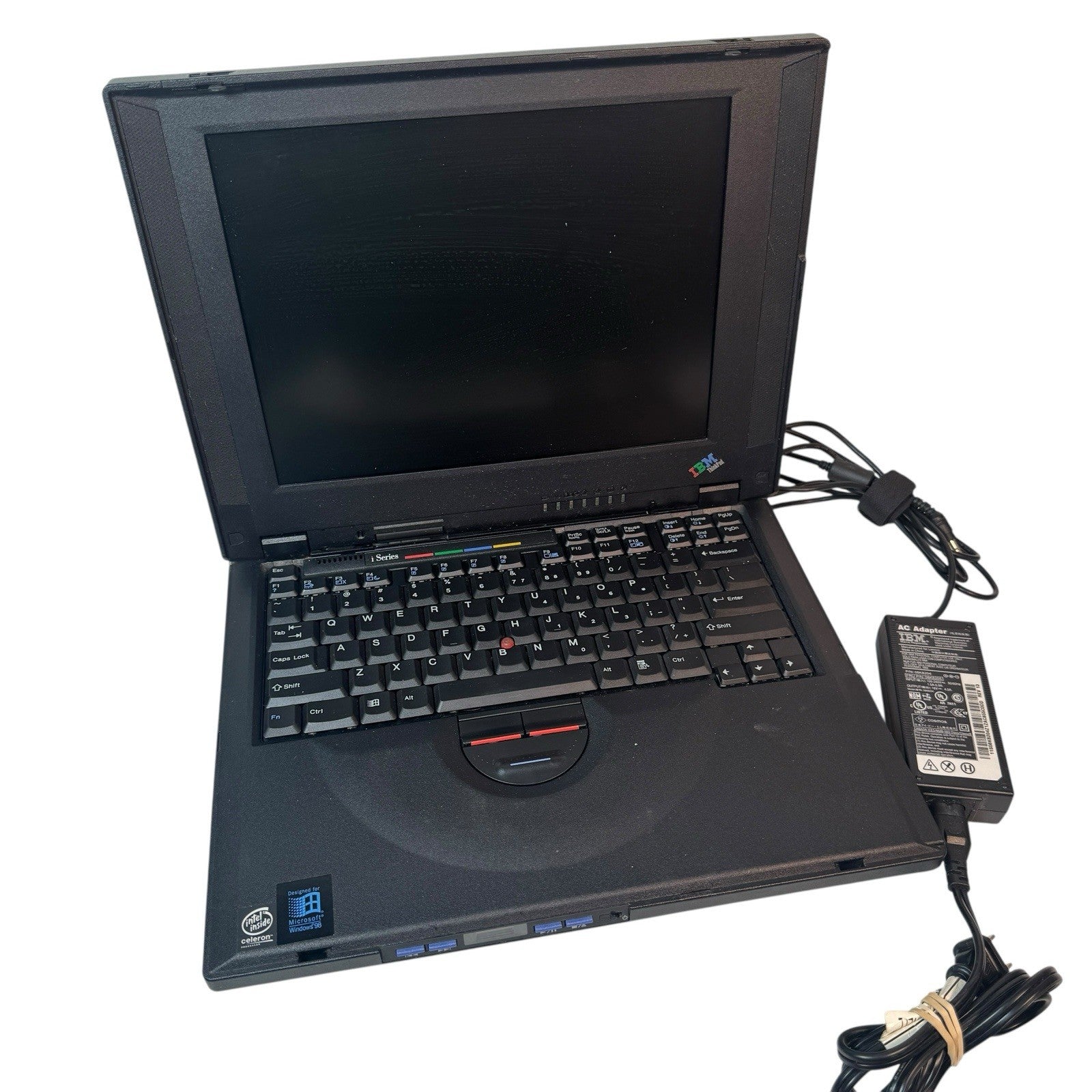 IBM ThinkPad i Series Type 2611 Laptop Powers On Black Screen Needs Battery