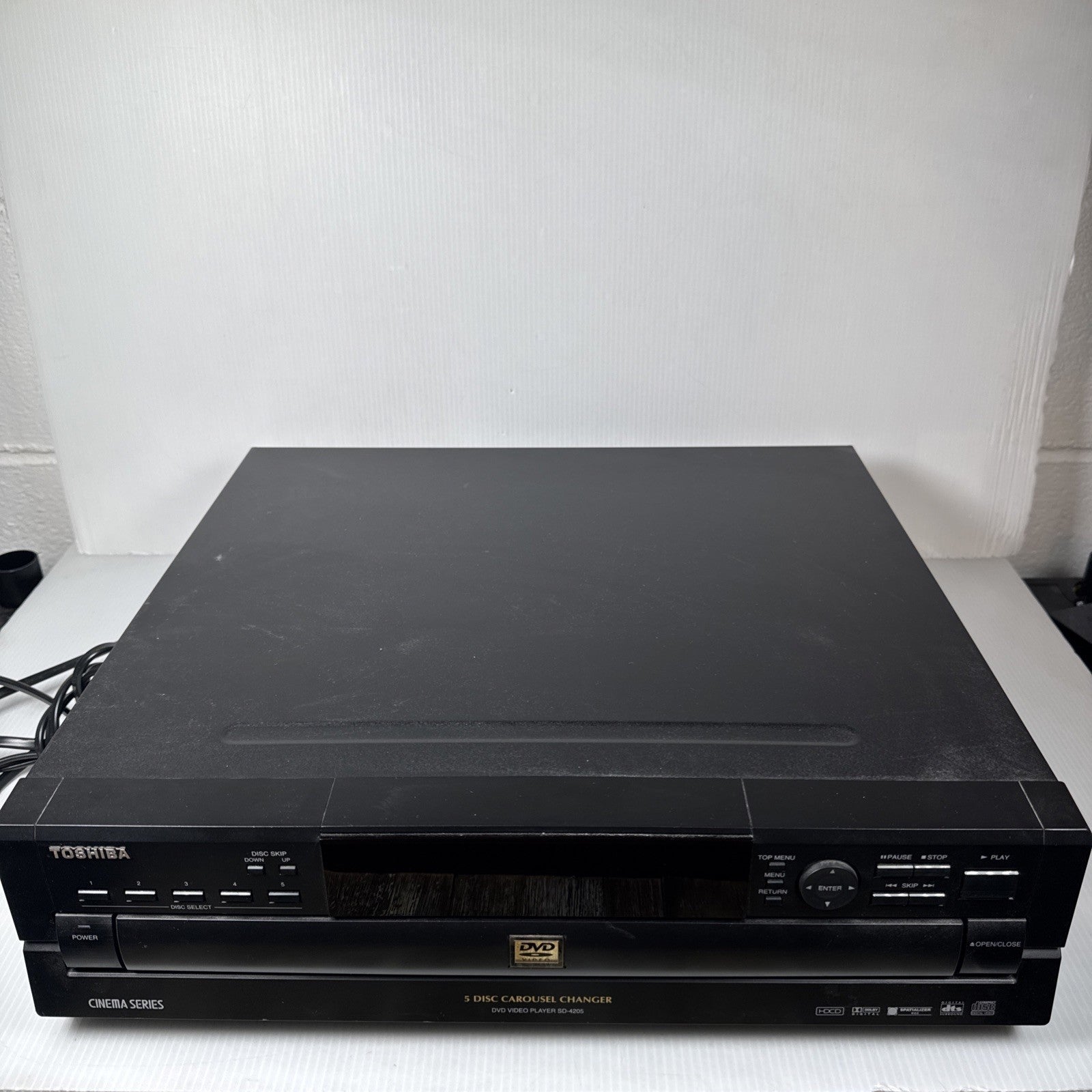Toshiba Cinema Series 5 Disc CD & DVD Video Player SD-4205 AS IS For Parts