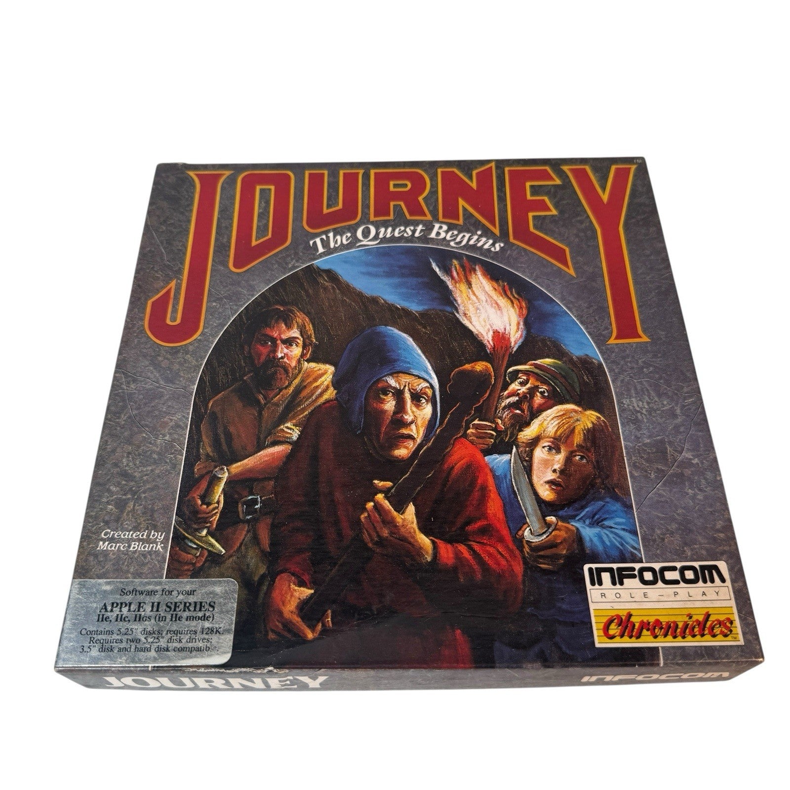 Journey The Quest Begins Apple II RPG Game 5.25” Floppy Complete