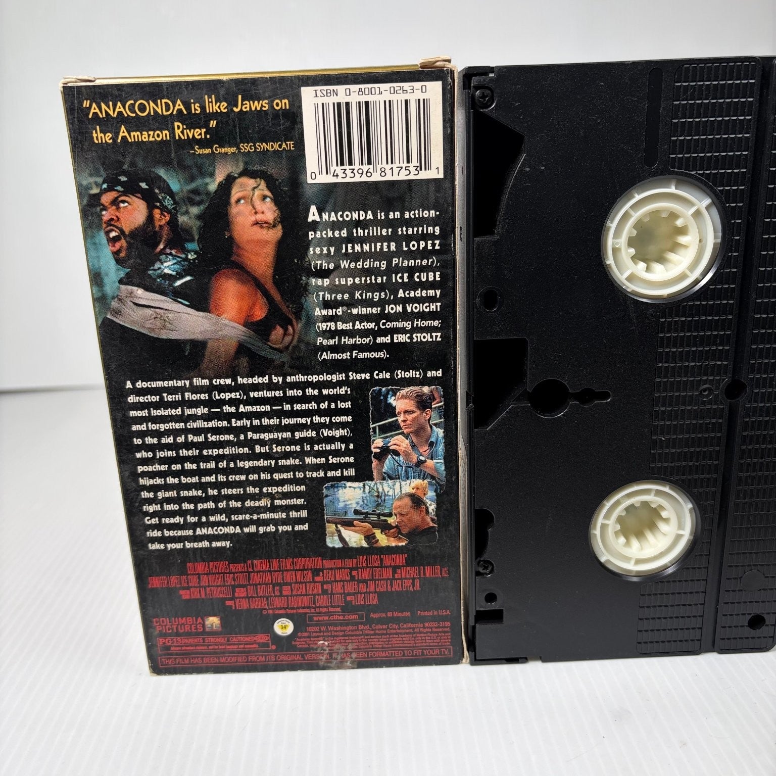 Anaconda VHS 1997 Action Thriller Jennifer Lopez Ice Cube Columbia TriStar