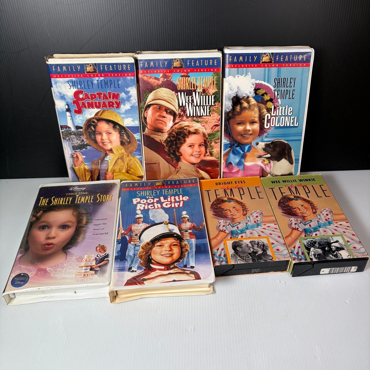 Lot of 7 Shirley Temple VHS Movies The Little Colonel & More