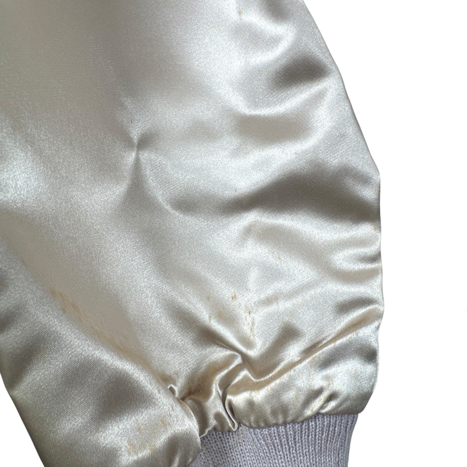 Vintage 1980s Caesars Atlantic City Embroidered Gold Bomber Jacket Mens Large