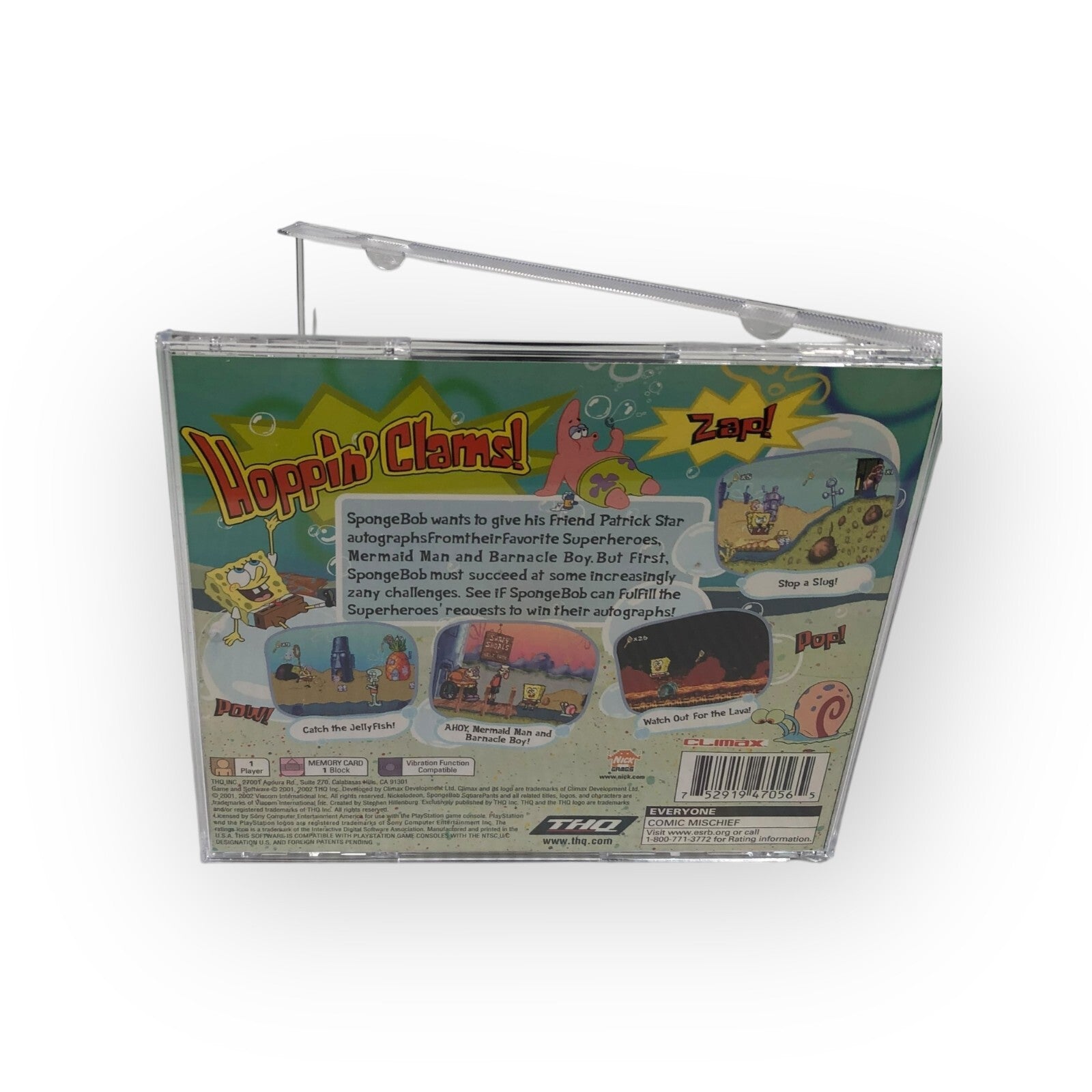 SpongeBob SquarePants Super Sponge PlayStation 1 Game In Case With Art No Manual