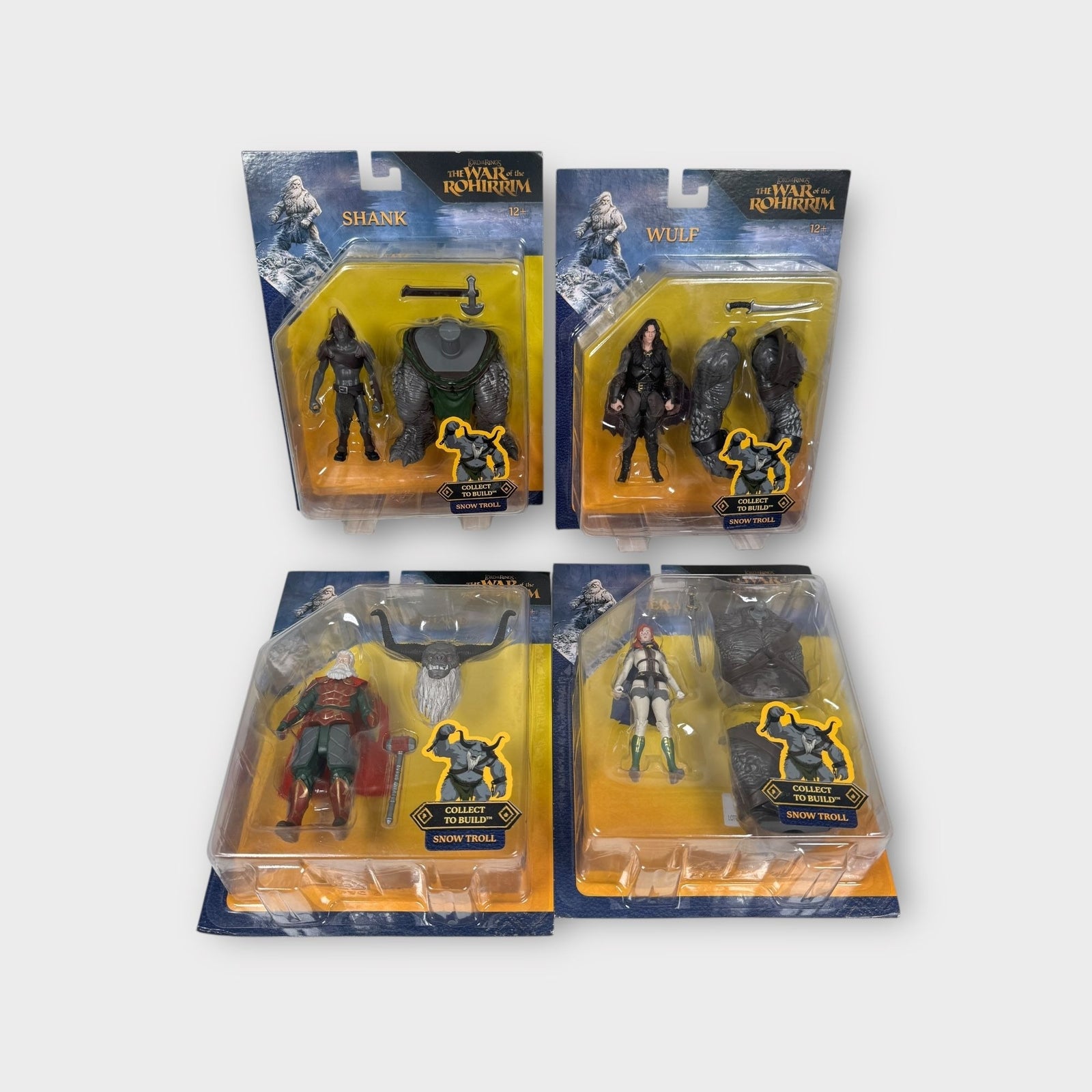 War Of The Rohirrim Shank Wulf Aldor & Hera Figures Complete Set Snow Troll BAF