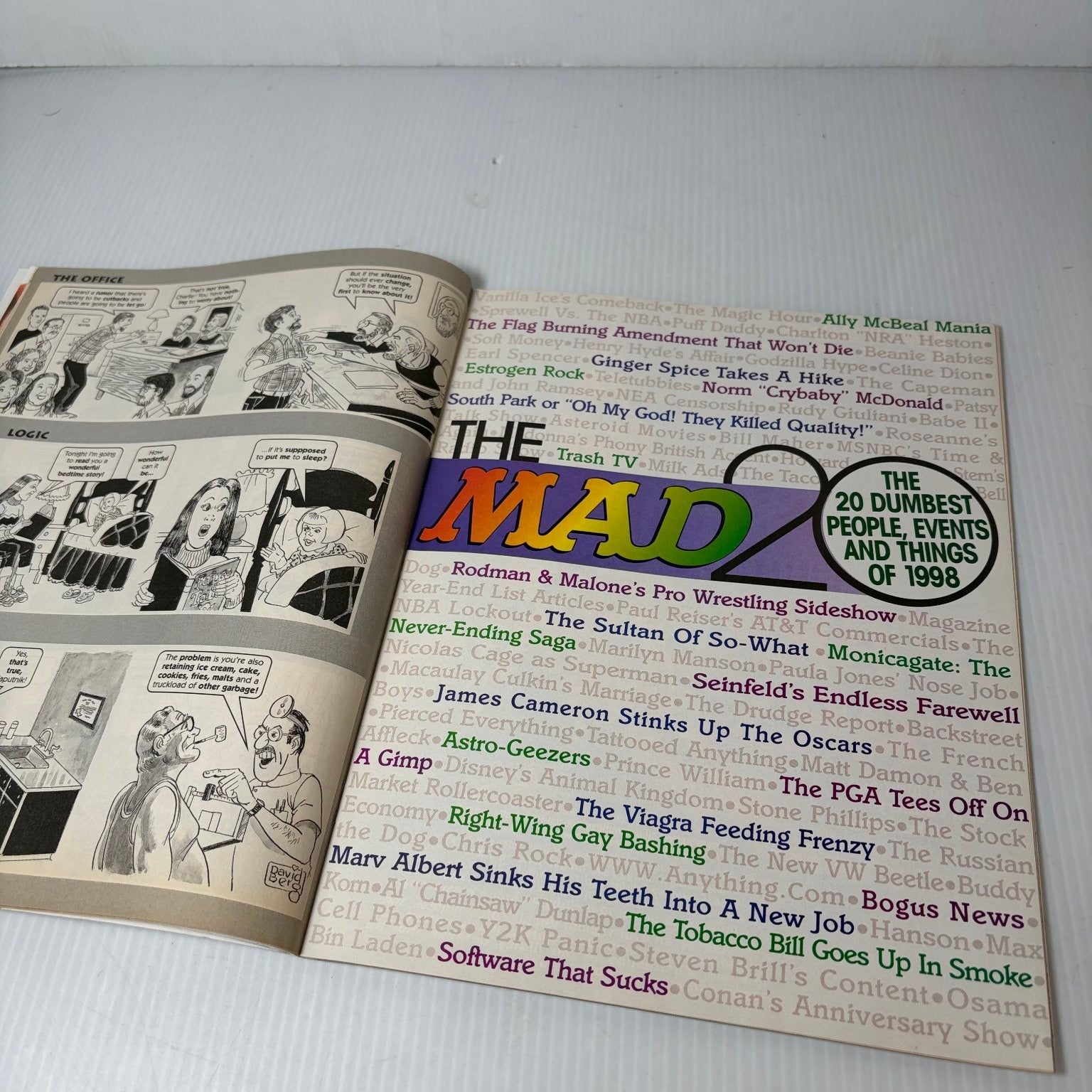 MAD Magazine January 1999 Dumbest People Events Things of 1998 Humor Satire