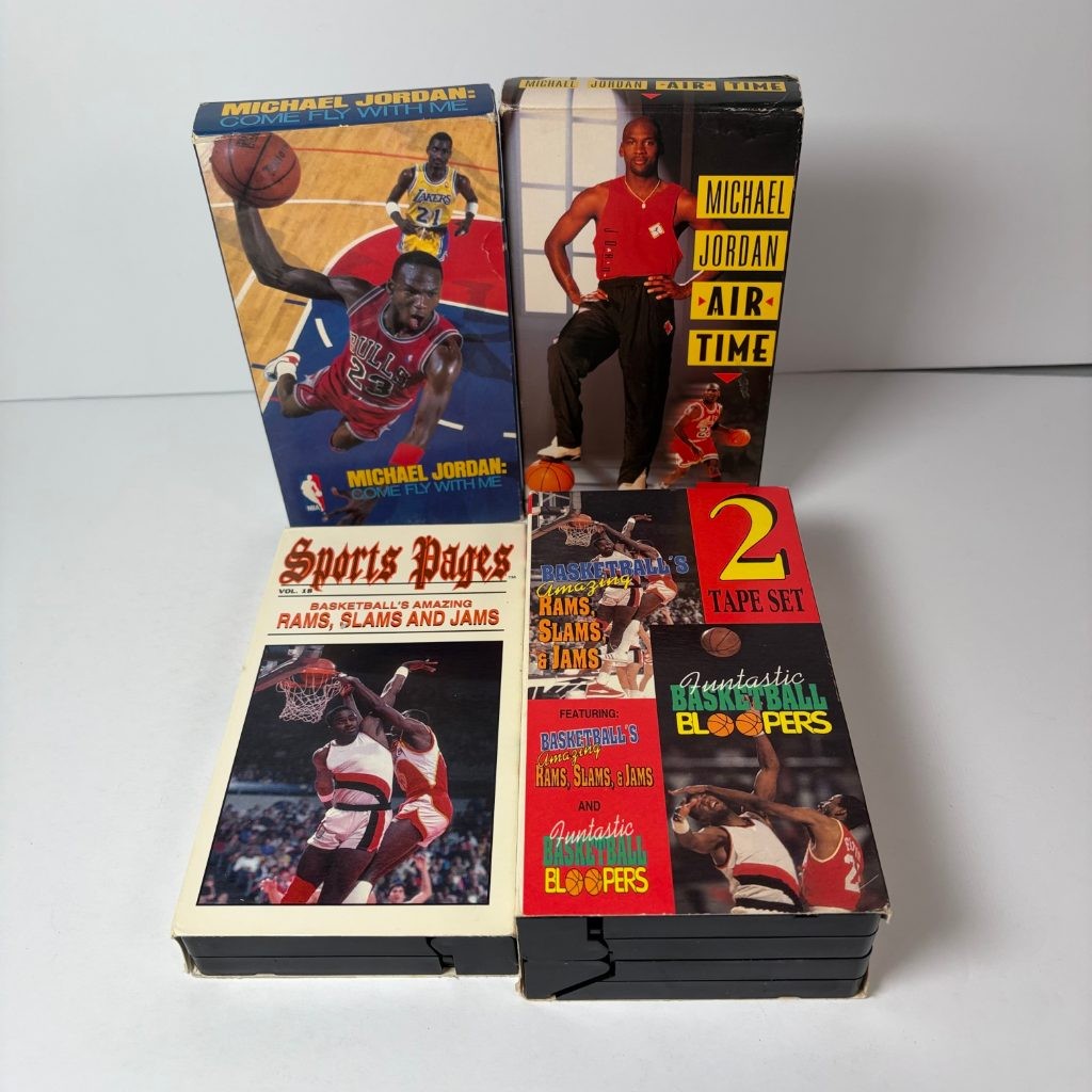 Michael Jordan VHS Lot Come Fly With Me Air Time Basketball Bloopers Rams Slams