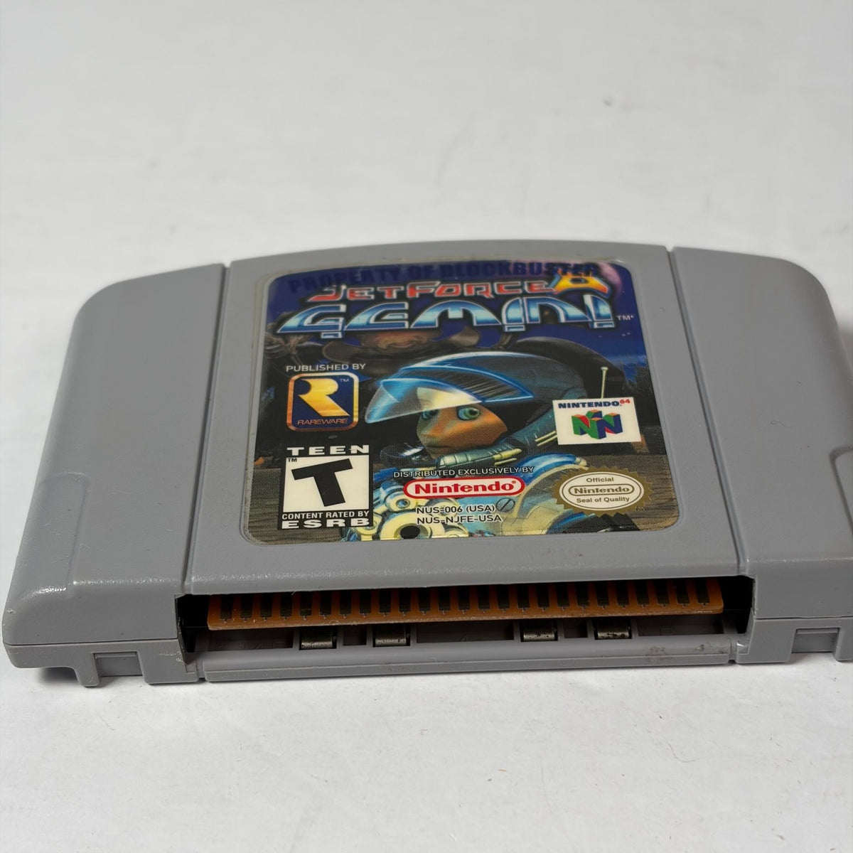 Jet Force Gemini Nintendo 64 N64 Game Cartridge Ex-Blockbuster Rental Rareware