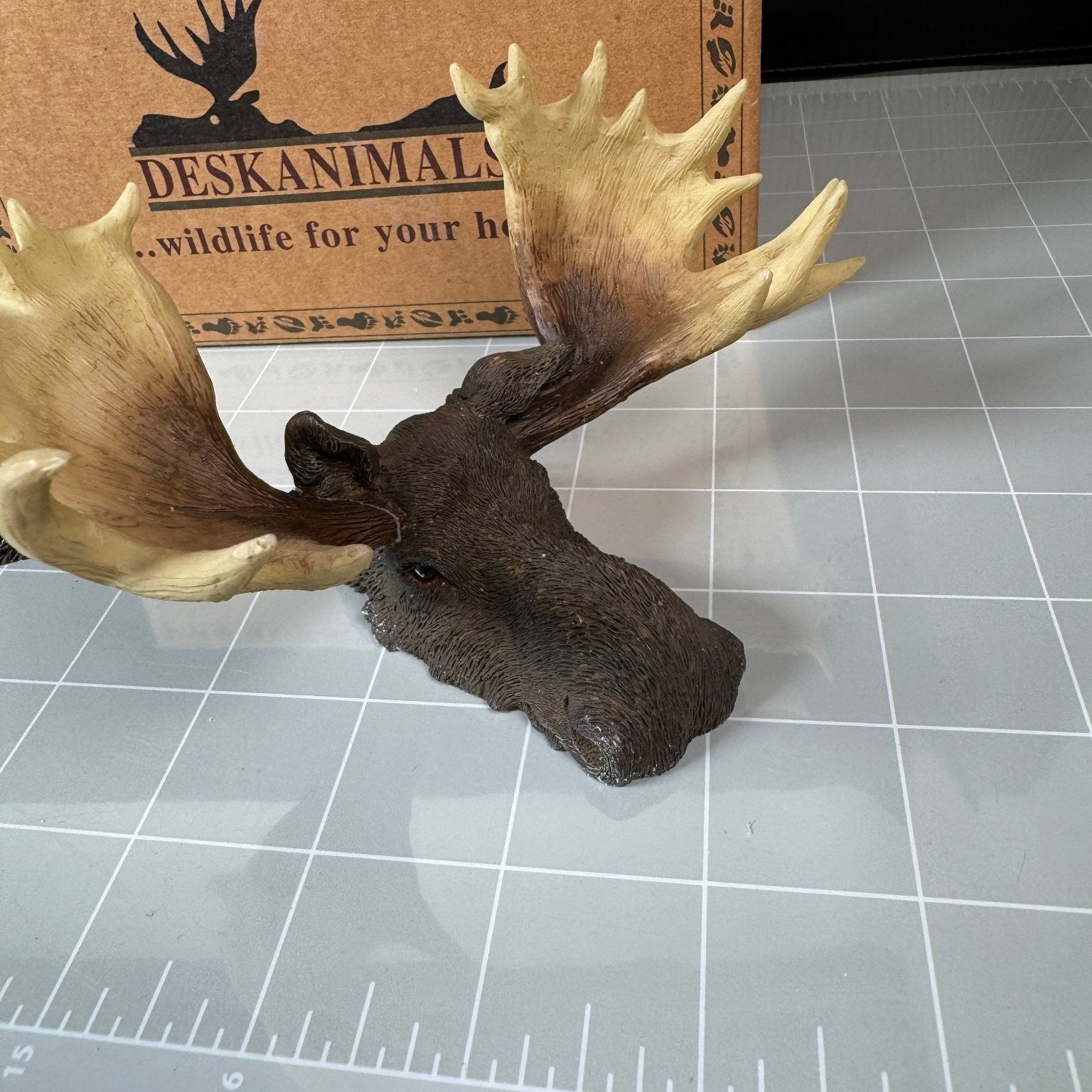 Moose DeskAnimals Wildlife Figurine 20th Anniversary 1999 Resin