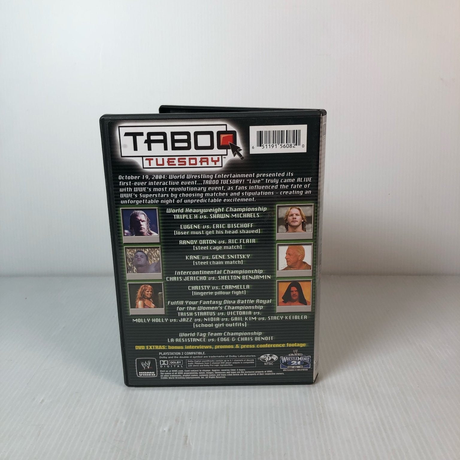 TABOO TUESDAY DVD 2004 WWE Raw Presents Triple H Shawn Michaels Wrestling PPV