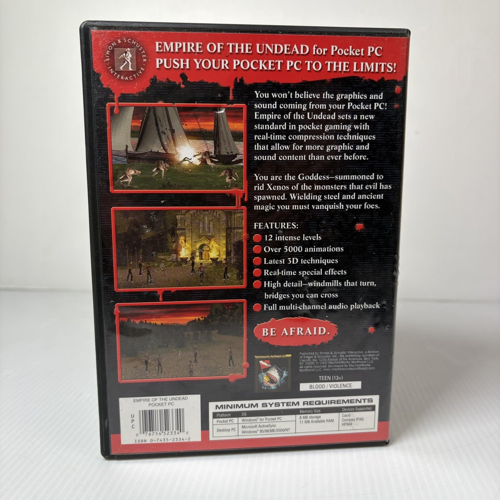 Empire of the Undead (Pocket PC) PC Video Game CD-ROM 2002 Simon & Schuster