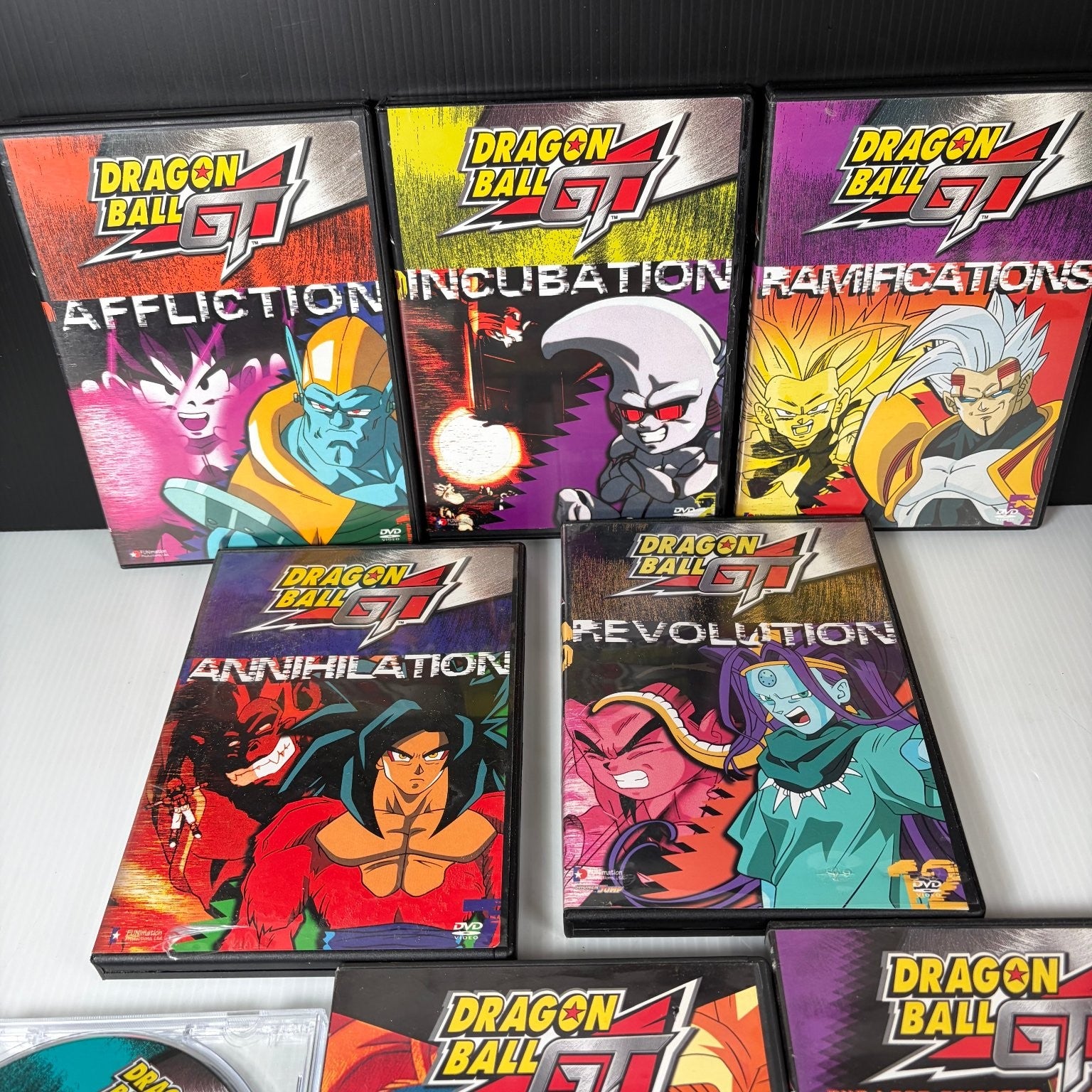 Dragon Ball GT DVD Lot of 7 Affliction, Ruination Lost Episodes, Movie & More