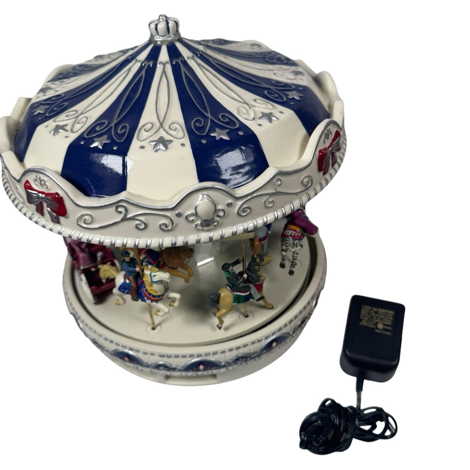 Mr. Christmas Porcelain Merry-Go-Round Carousel 30 Songs Tested & Working