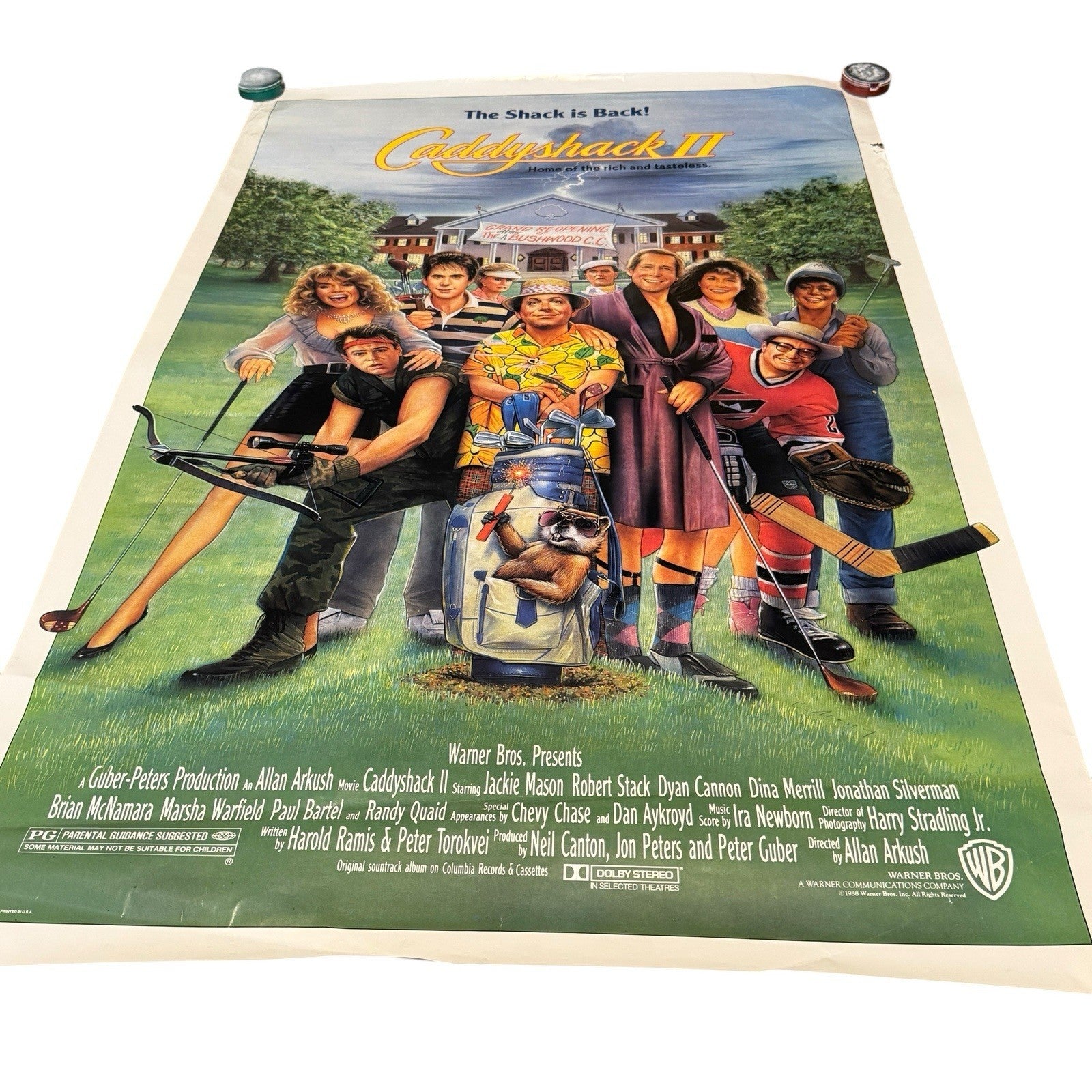 Vintage Caddyshack II 1988 Original One Sheet Movie Poster 40” X 27”