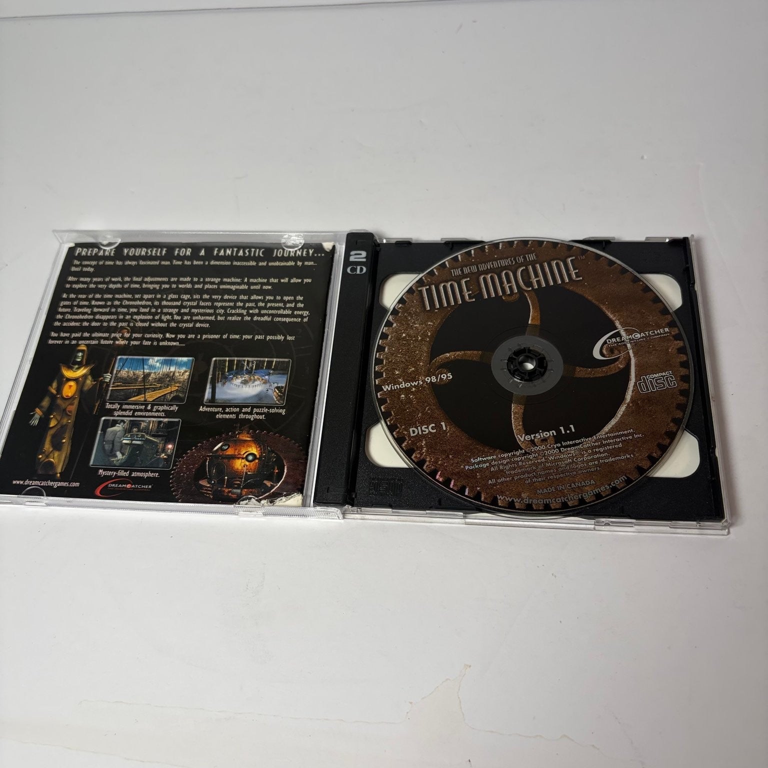 The New Adventures of The Time Machine PC CD-ROM Game Windows 98/95 2-Disc Set