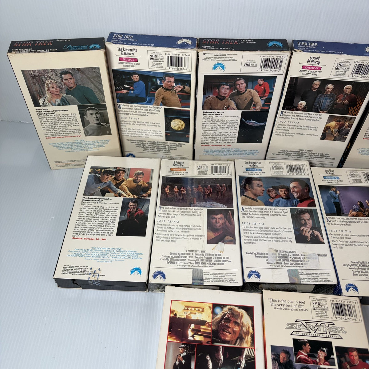 Star Trek Original Series & Movies VHS Lot of 11 The Cage, Wrath of Khan & More