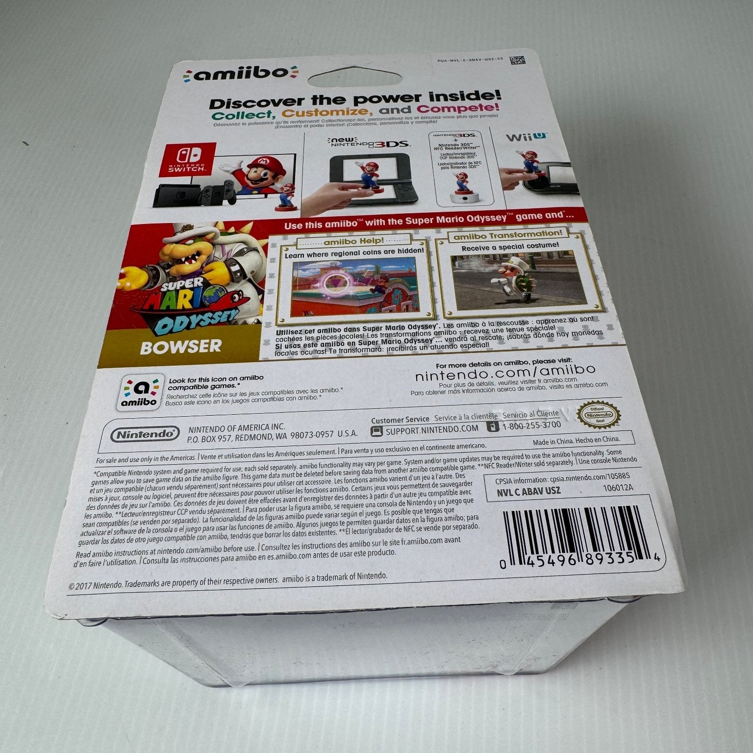 Nintendo Super Mario Odyssey Wedding Bowser Amiibo Figure for Switch Wii U 3DS
