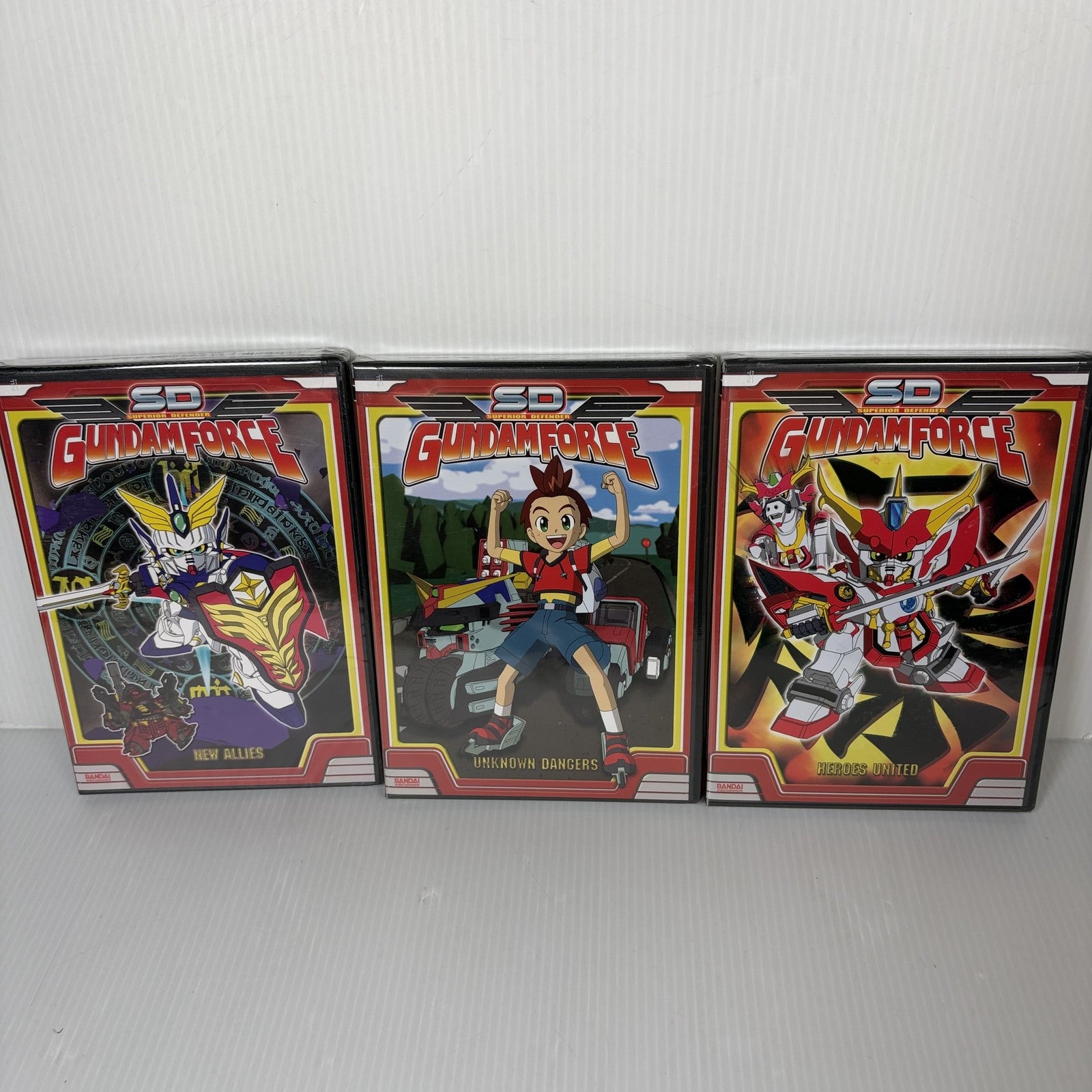SD Gundam Force DVD Volumes 2, 3, 4 Lot New Sealed Anime Action Mecha Sunrise