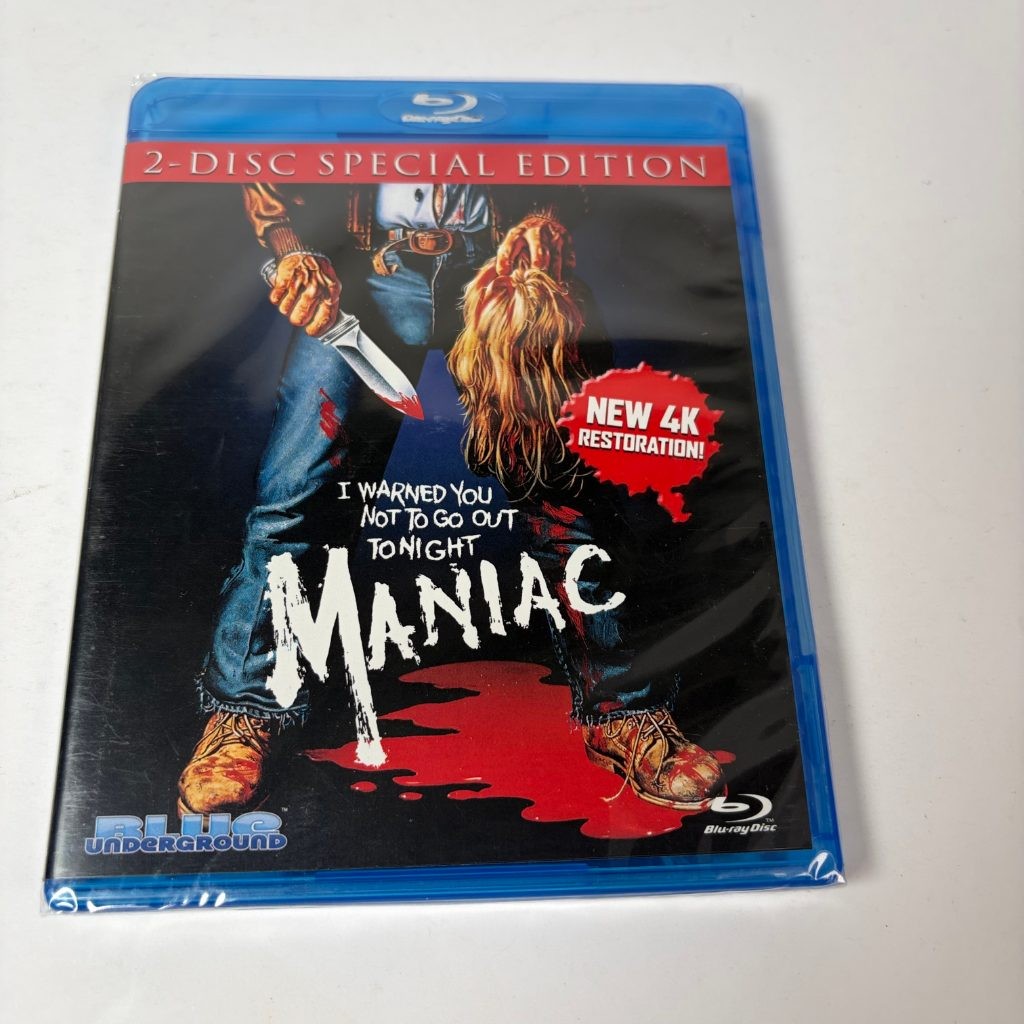 Maniac Blu-ray 2-Disc Special Edition New 4K Restoration Blue Underground Horror