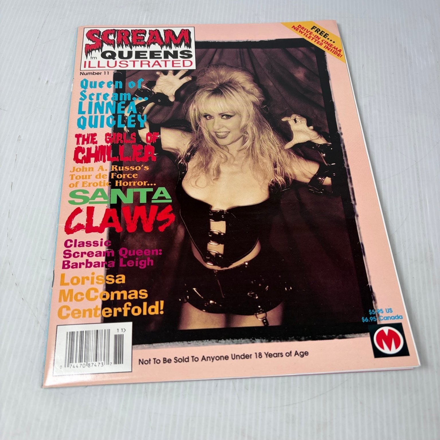 Scream Queens Illustrated Number 11 Linnea Quigley Magazine Horror Cult Film