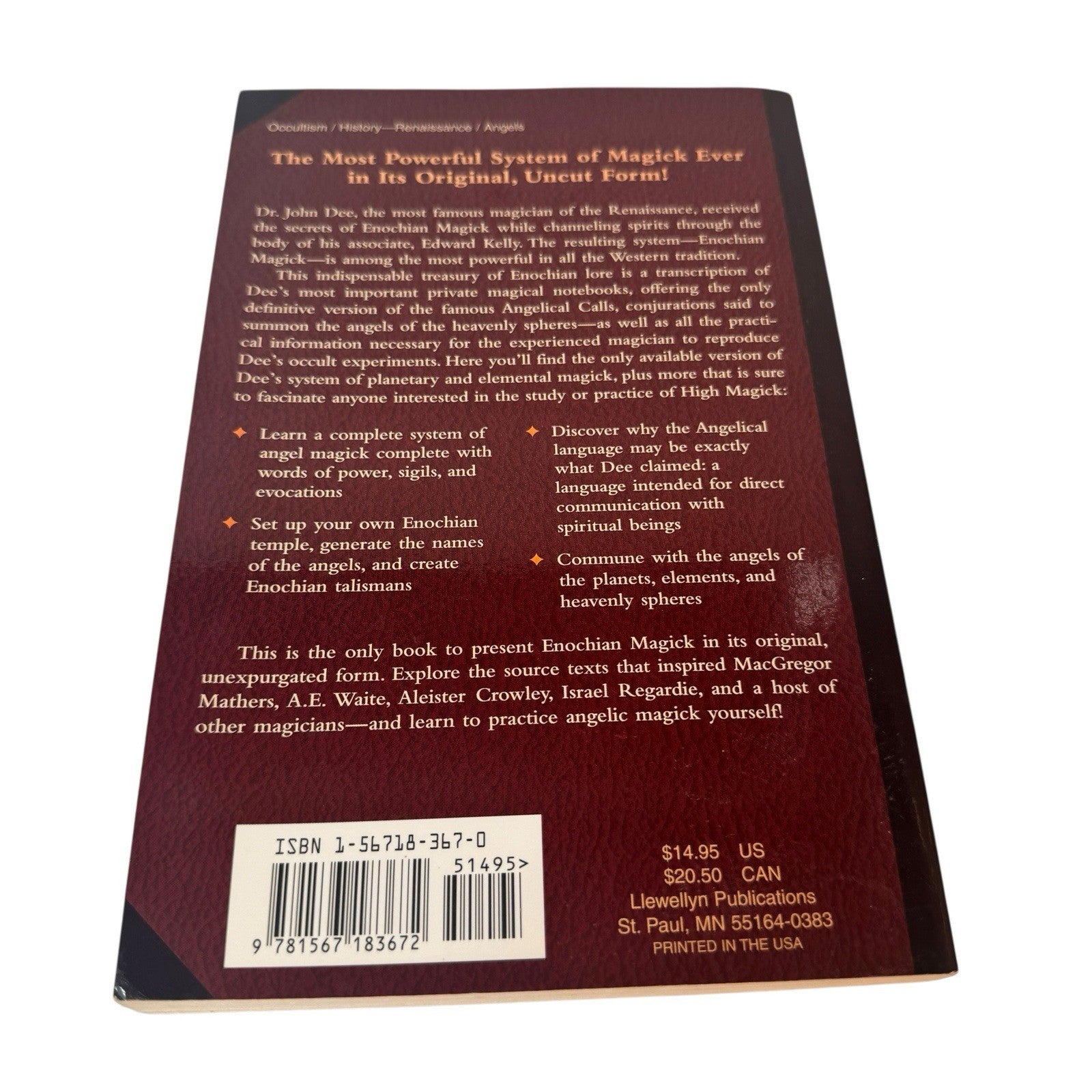 Enochian Magick of Dr. John Dee By Geoffrey James First Print First Edition VG+