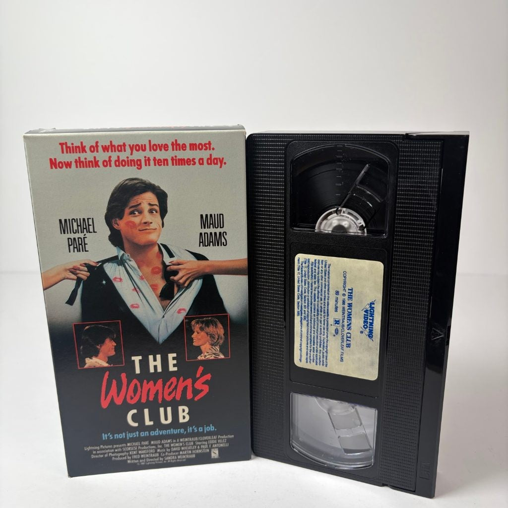 The Women's Club VHS Michael Pare Maud Adams Lightning Video 1986 Comedy