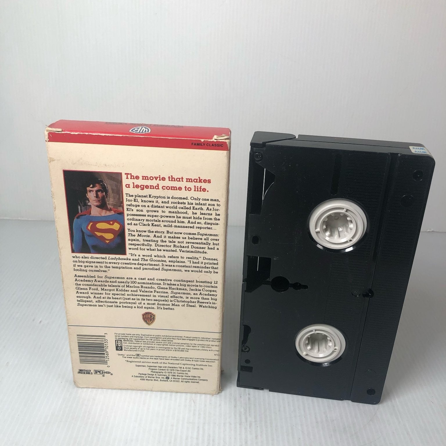 Superman The Movie VHS 1978 Sci-Fi Classic Warner Bros Home Video