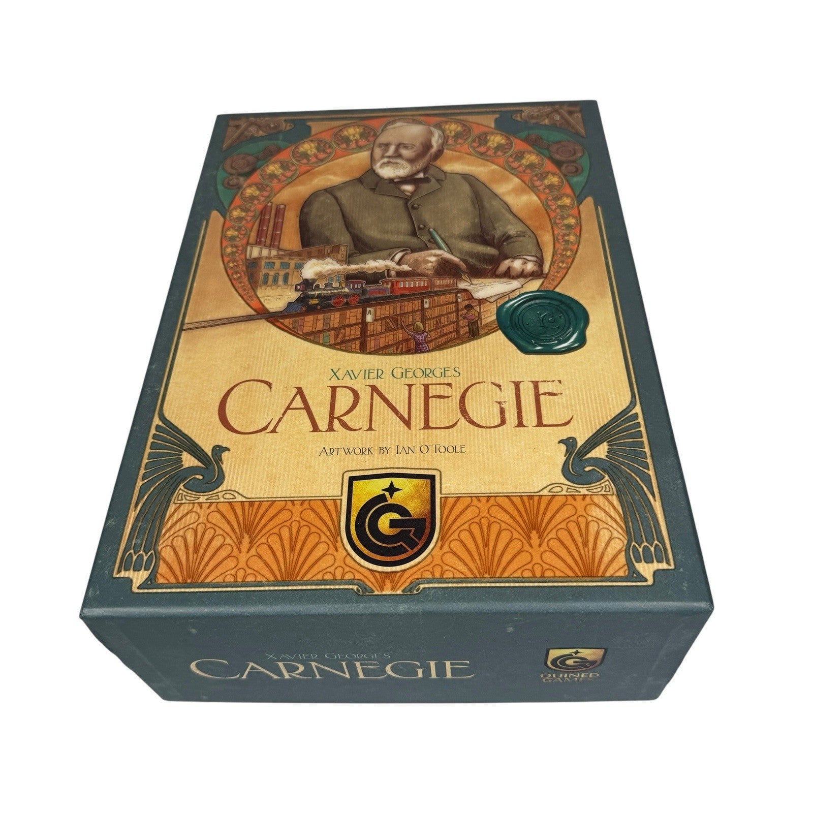 Carnegie (Kickstarter Deluxe Ed) Quined Strategy Board Game NM